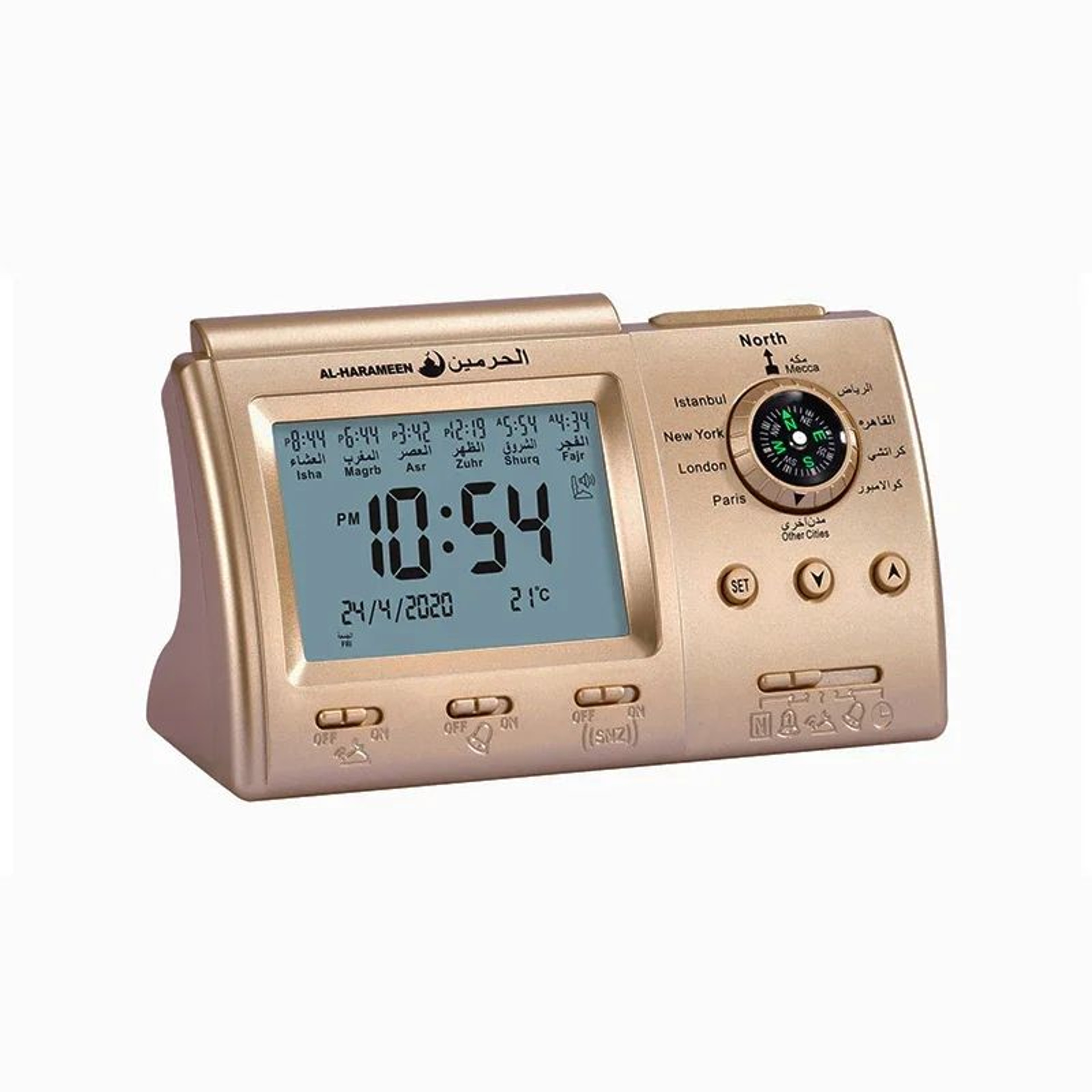 Azan Muslim Table Clock  Digital Islamic Prayer Alarm With World Time Display For Ramadan Gifts  Ho 8
