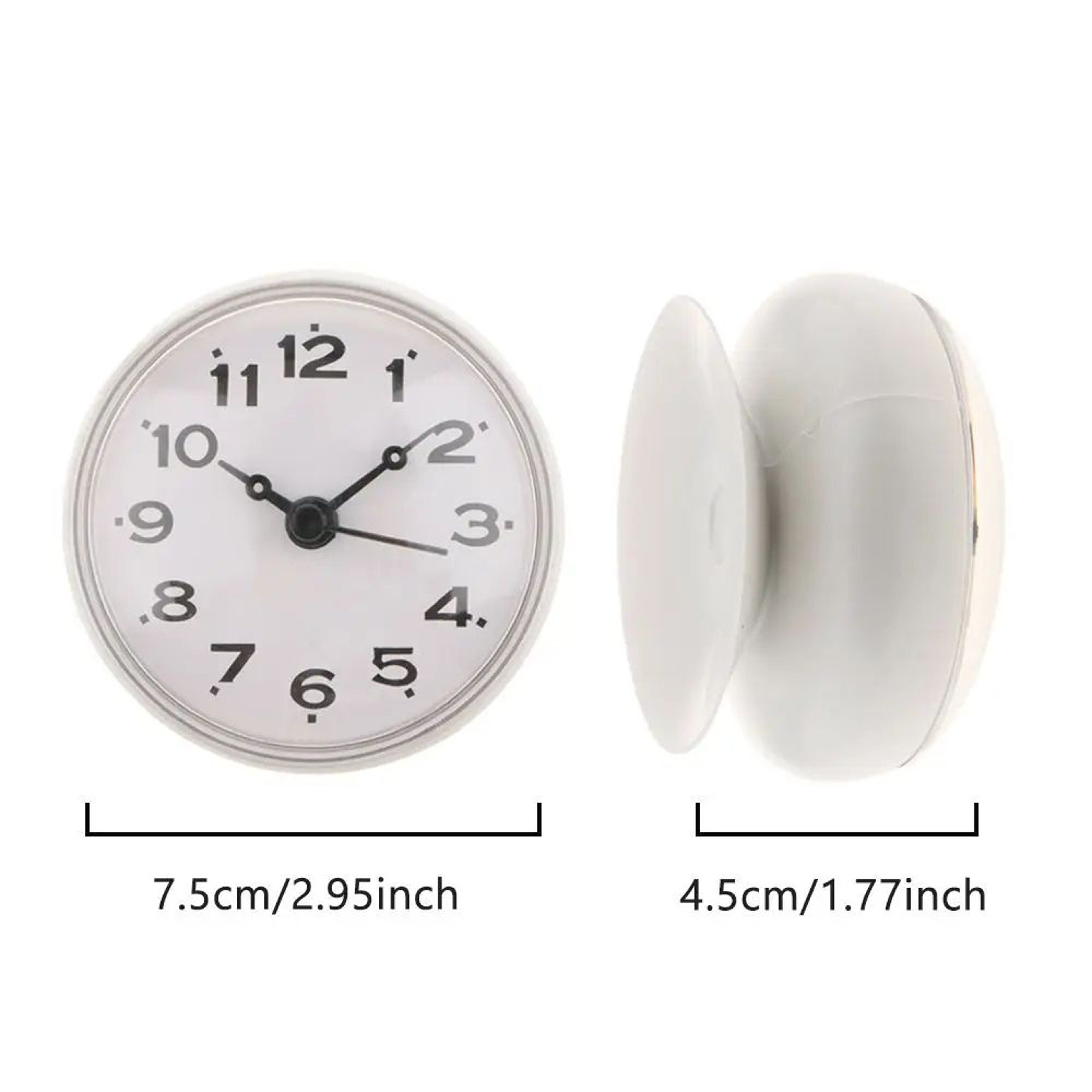 276 In Shower Wall Clock  Waterproof AntiFog Mini Suction Cup Clock For Bathroom Kitchen  Toilet De