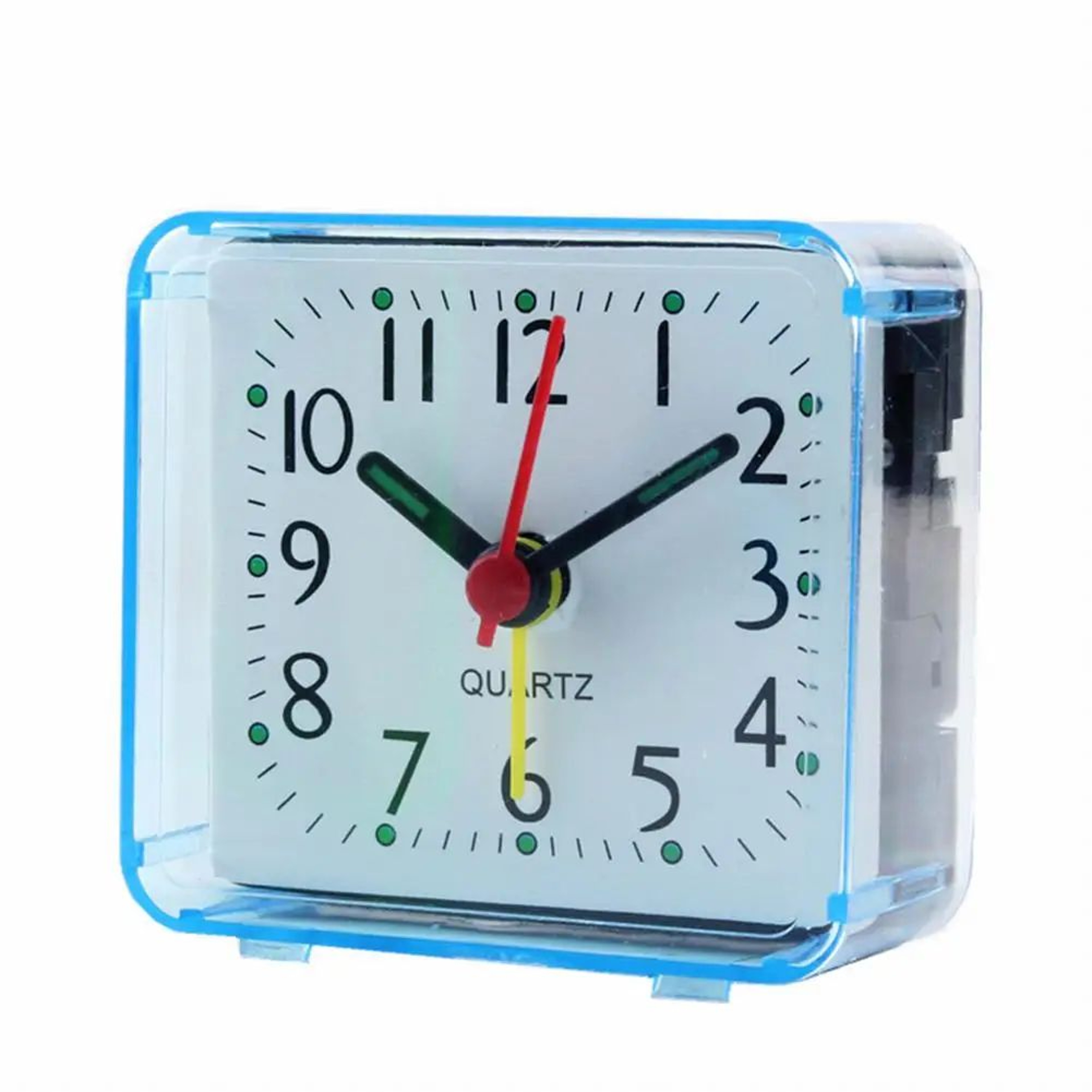 Compact Digital Bedside Alarm Clock  Battery Operated Square Student Wake Up Clock With Clear Displ 6