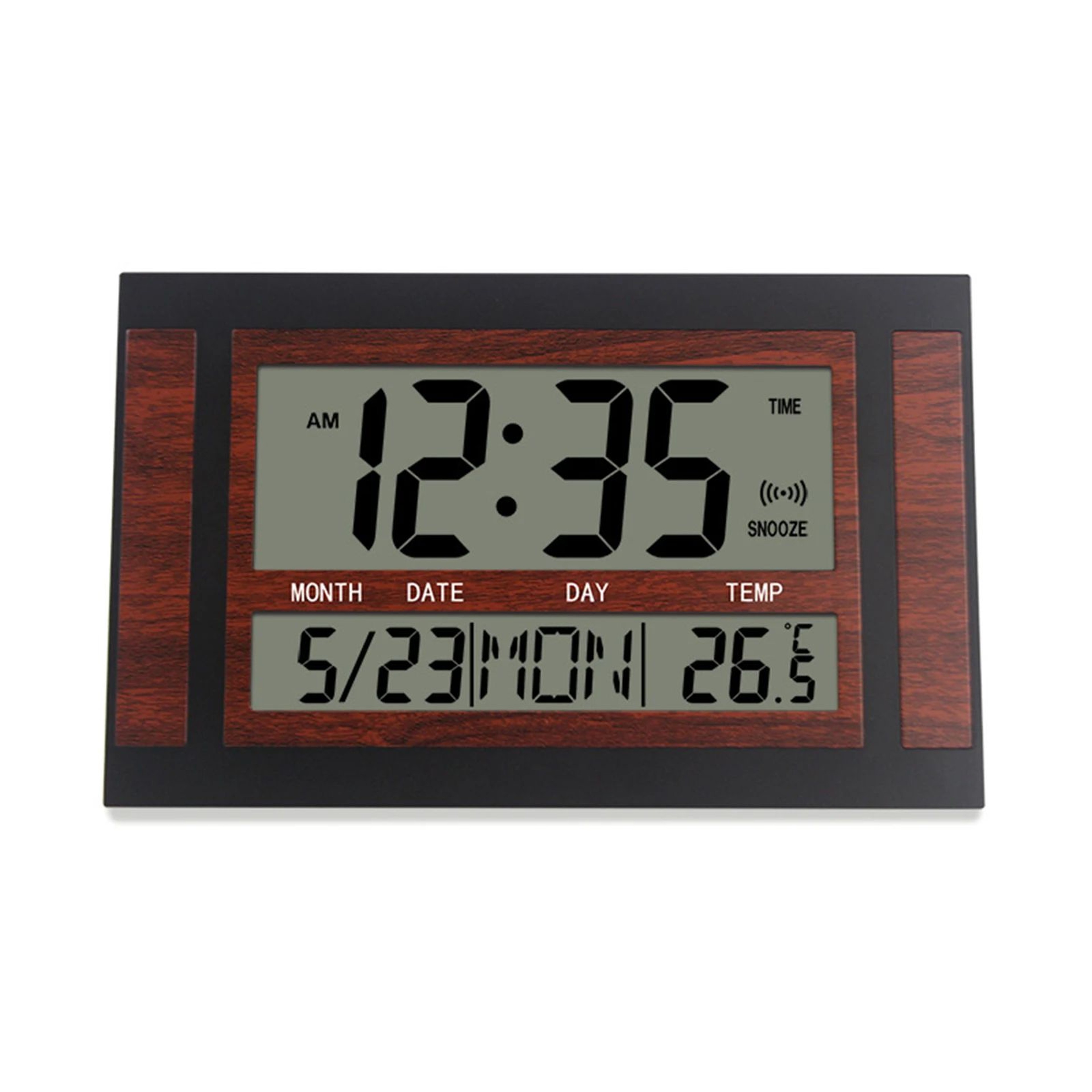 Modern Digital LCD Wall  Desk Clock  Large HD Display With Temperature Calendar For Bedroom Office  0