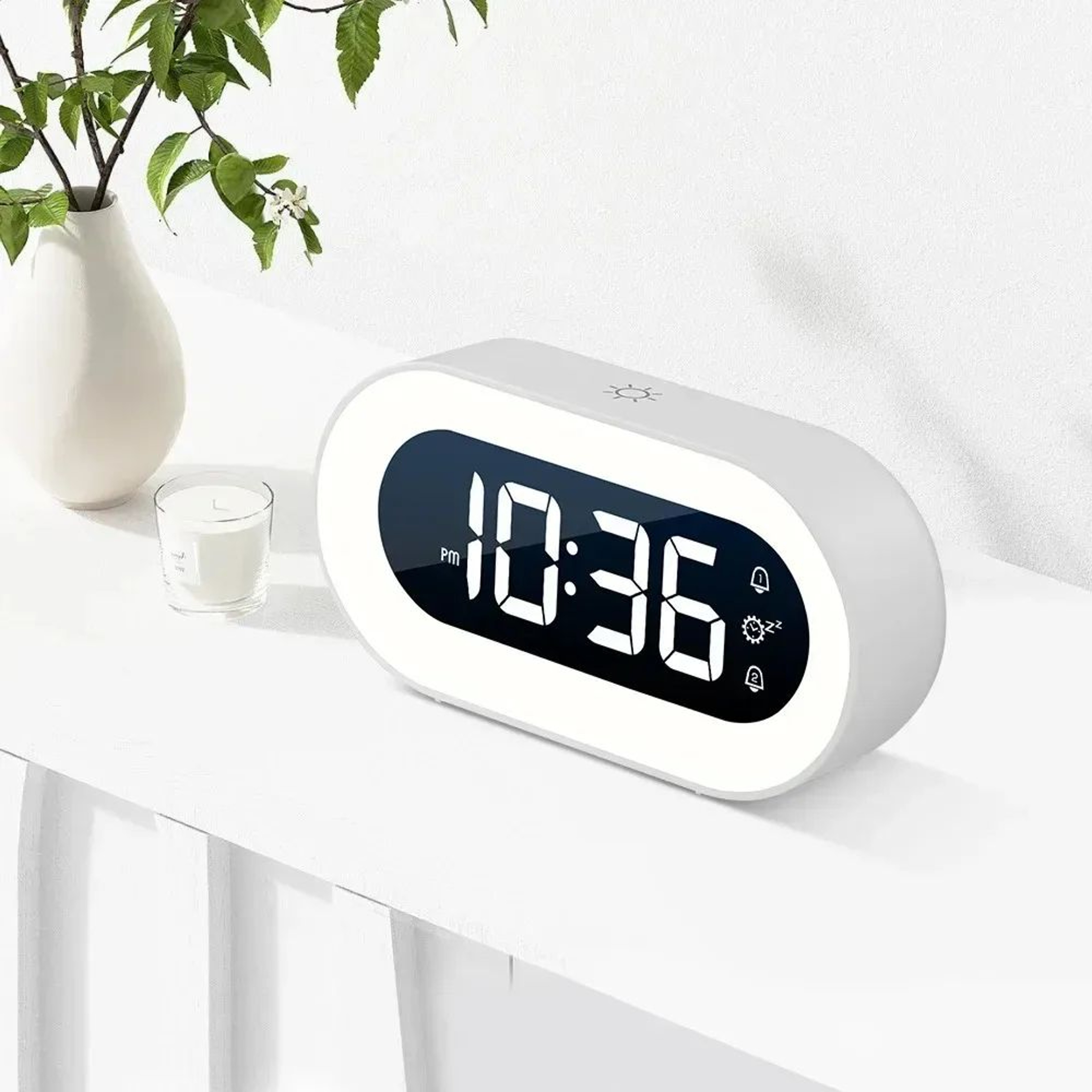 Music LED Digital Alarm Clock  Voice Control Night Light Desktop Clock For Kids Bedroom Home Table  0