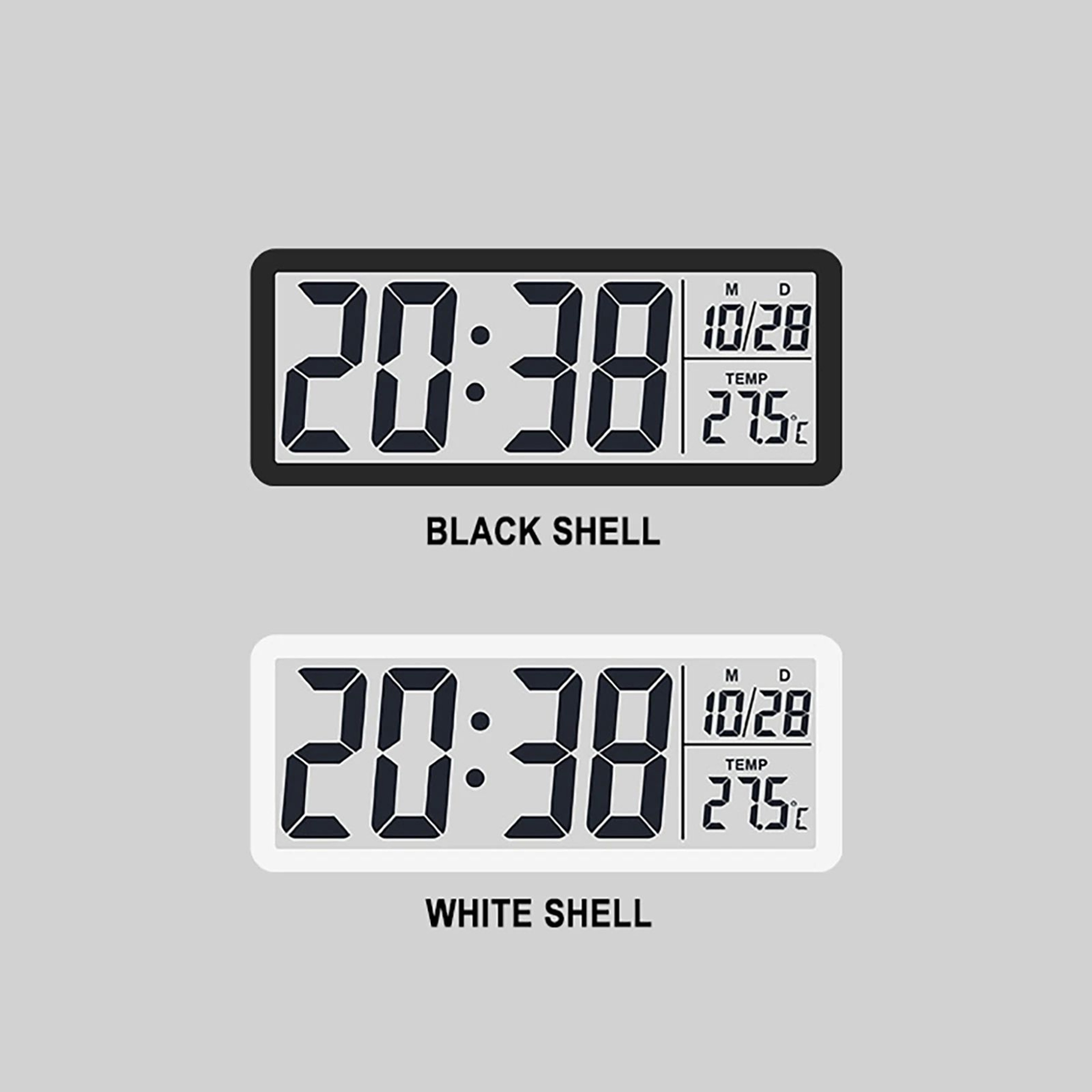 Digital LCD Wall Clock  795 In Multifunctional Time Date Temperature Humidity Display For Wall Or D 5