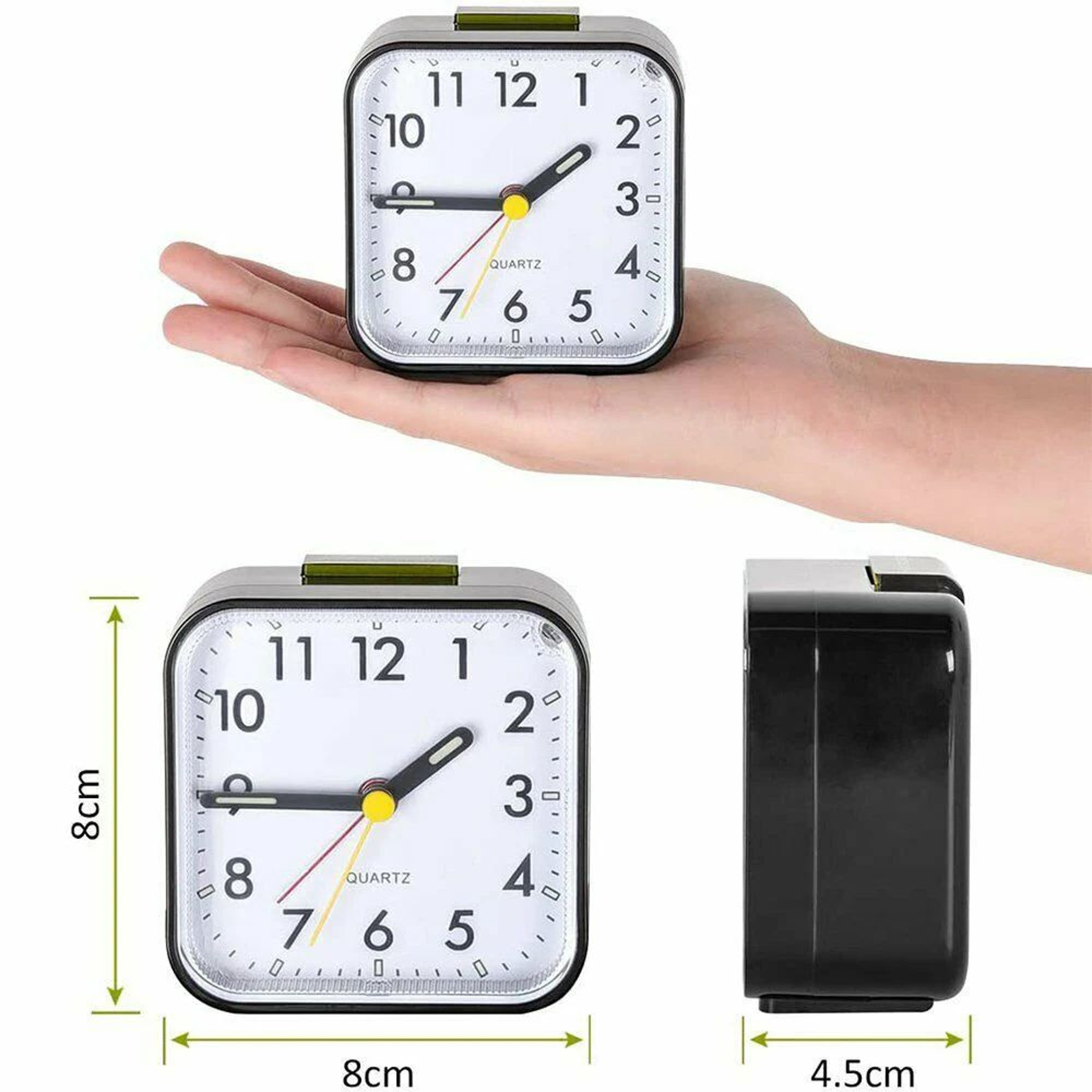 Silent Analog Alarm Clock  NonTicking Bedside Clock With Light  Snooze For Heavy Sleepers 2