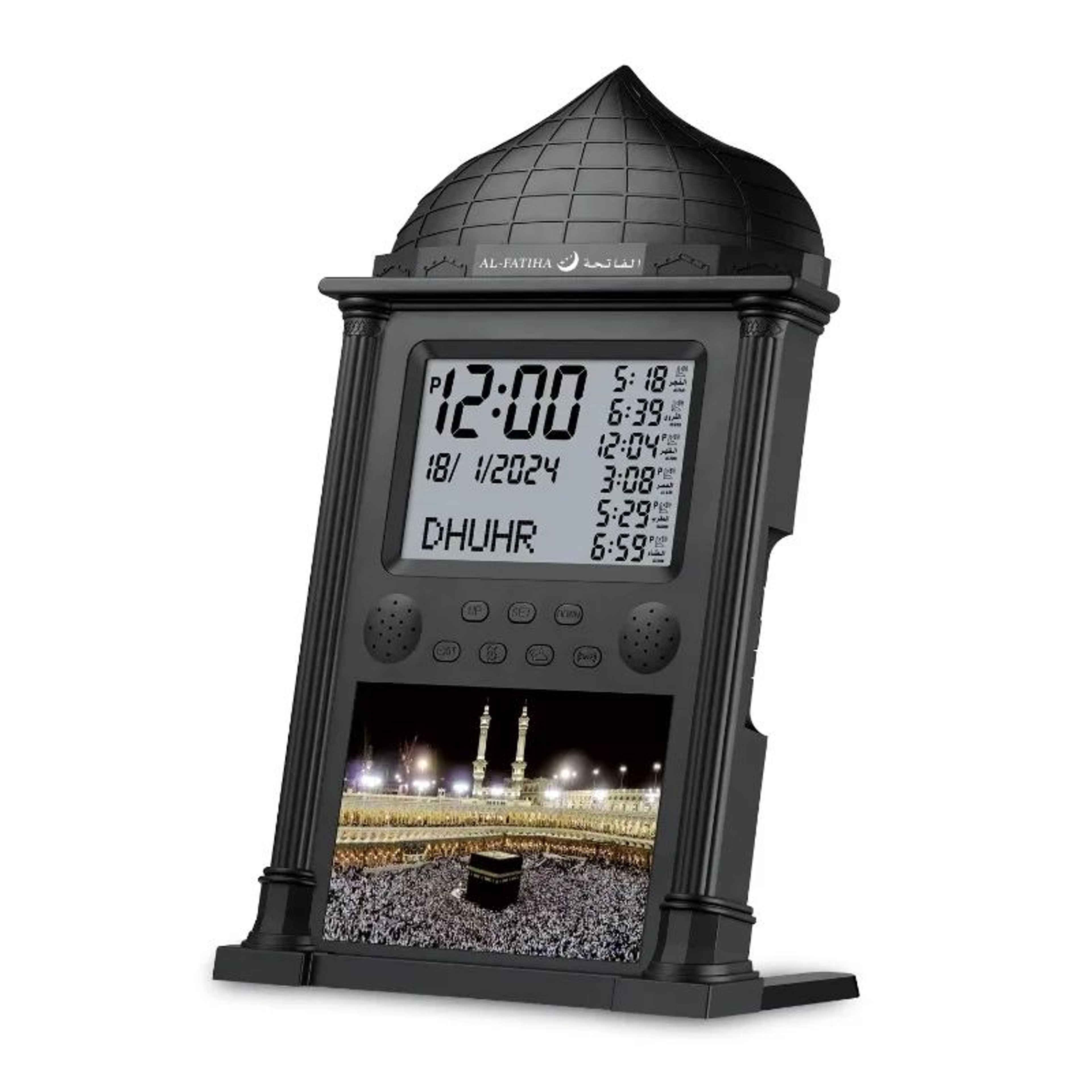 Digital LED Azan Wall Clock  Islamic Prayer Time Adhan Alarm With Hijri Calendar Qibla Direction  T 1