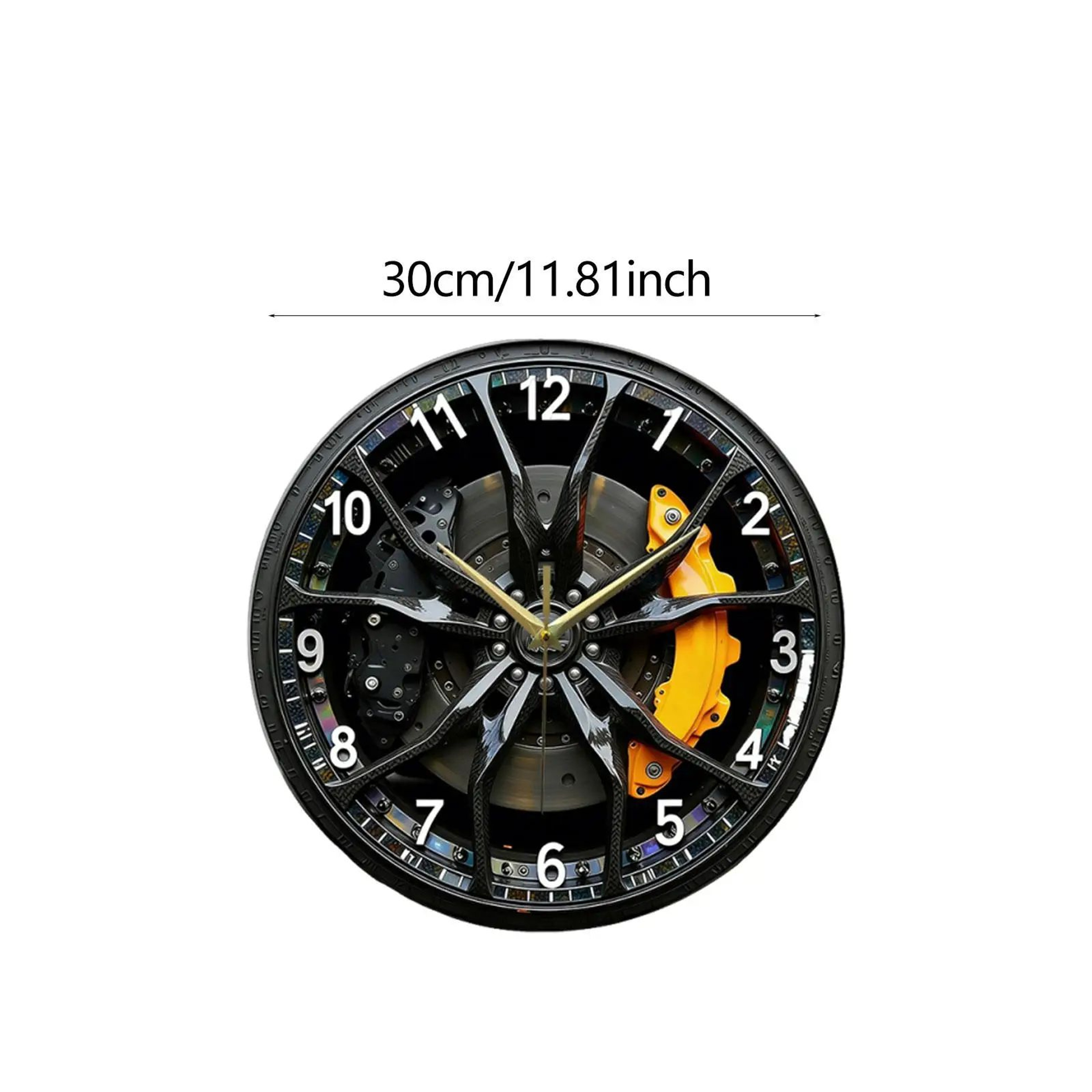 2D Car Wheel Hub Wall Clock  1181 In Silent Lightweight Acrylic Automotive Decor For Garage Farmhou 5