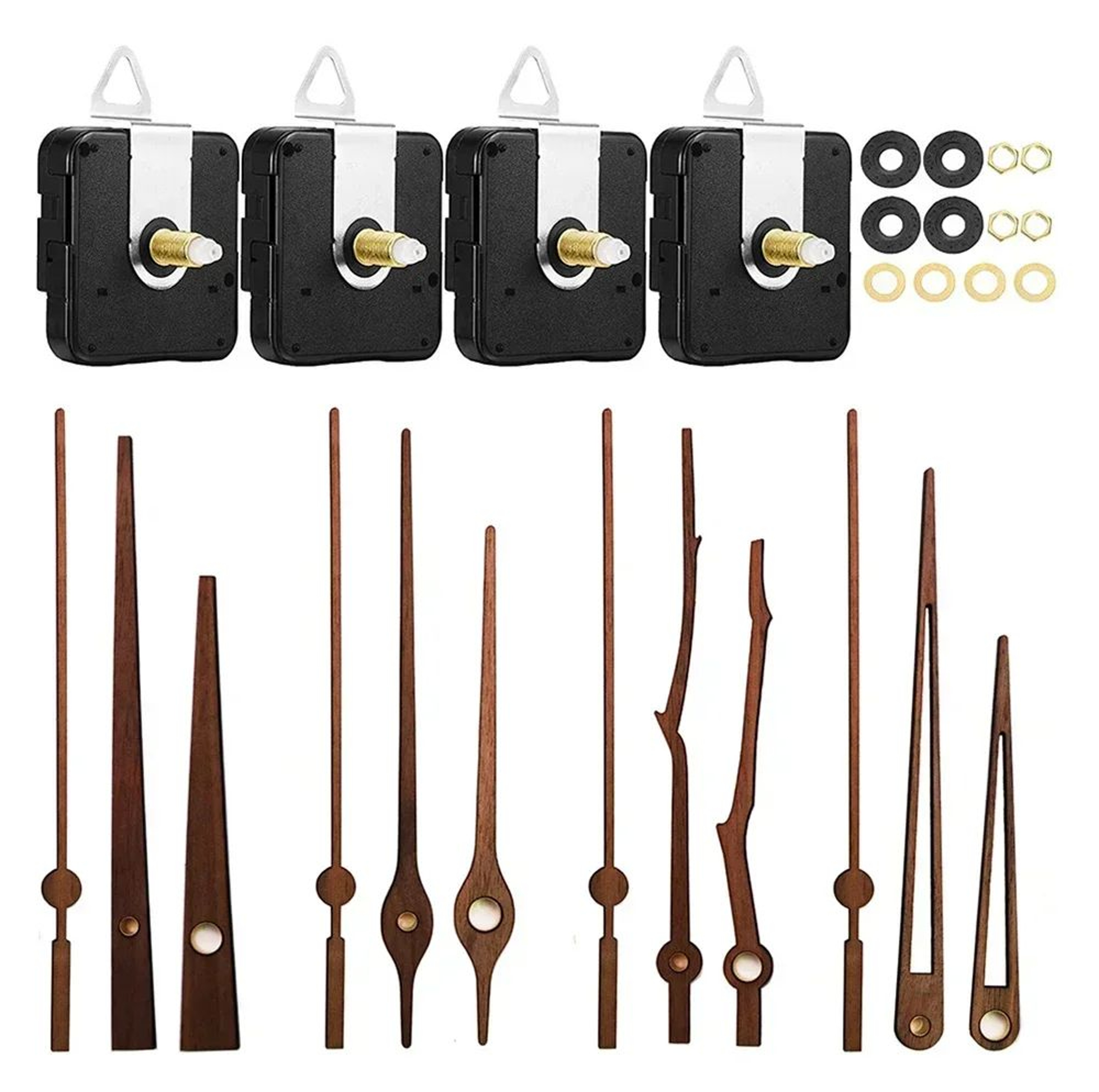 Black Walnut Clock Hands Replacement Set  Silent Quartz Wall Clock Movement Mechanism For DIY Craft 3