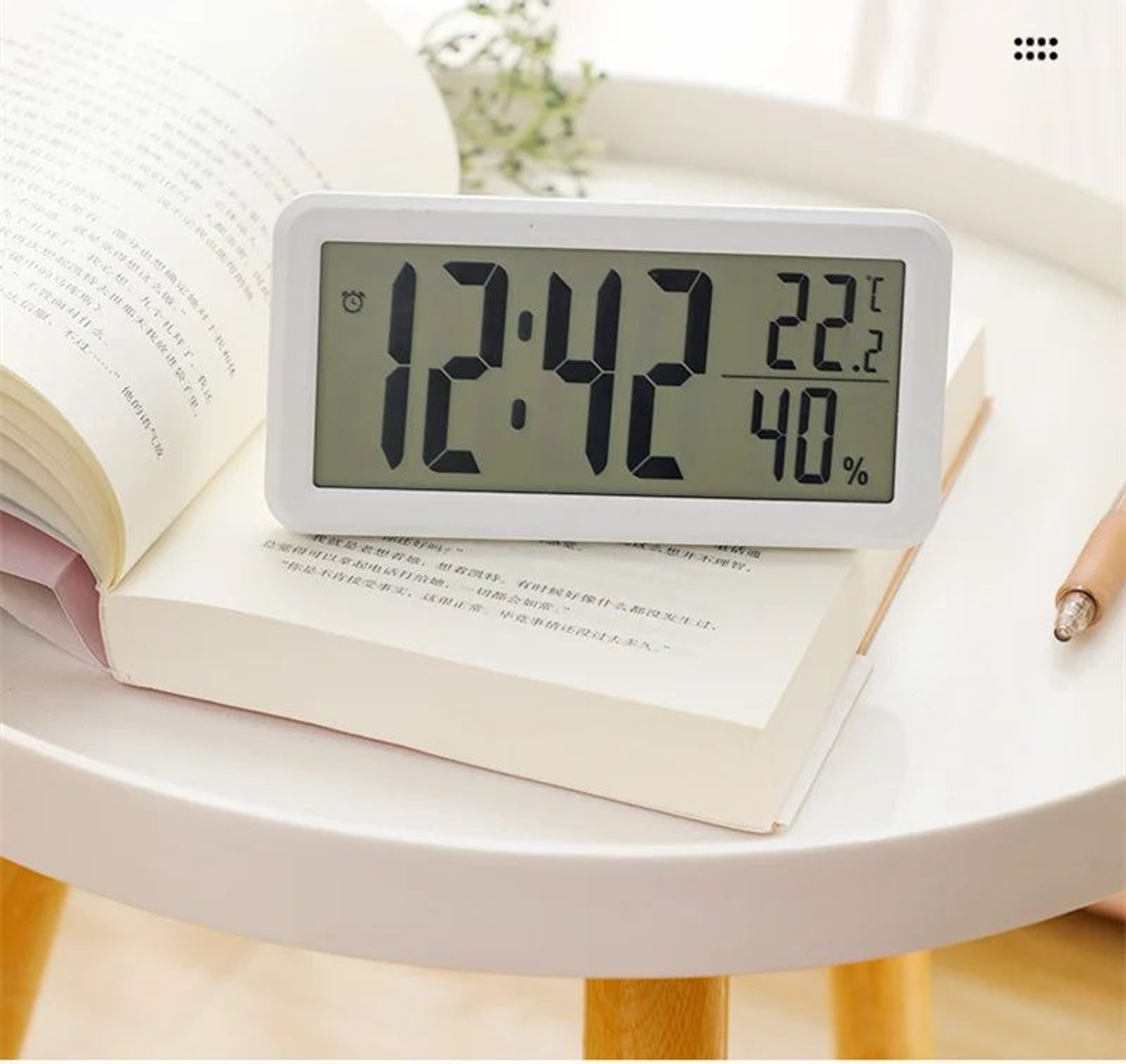 Slim Nordic Digital Desk Clock  Big Screen LED Battery Powered Alarm Clock For Home Office Desktop  7