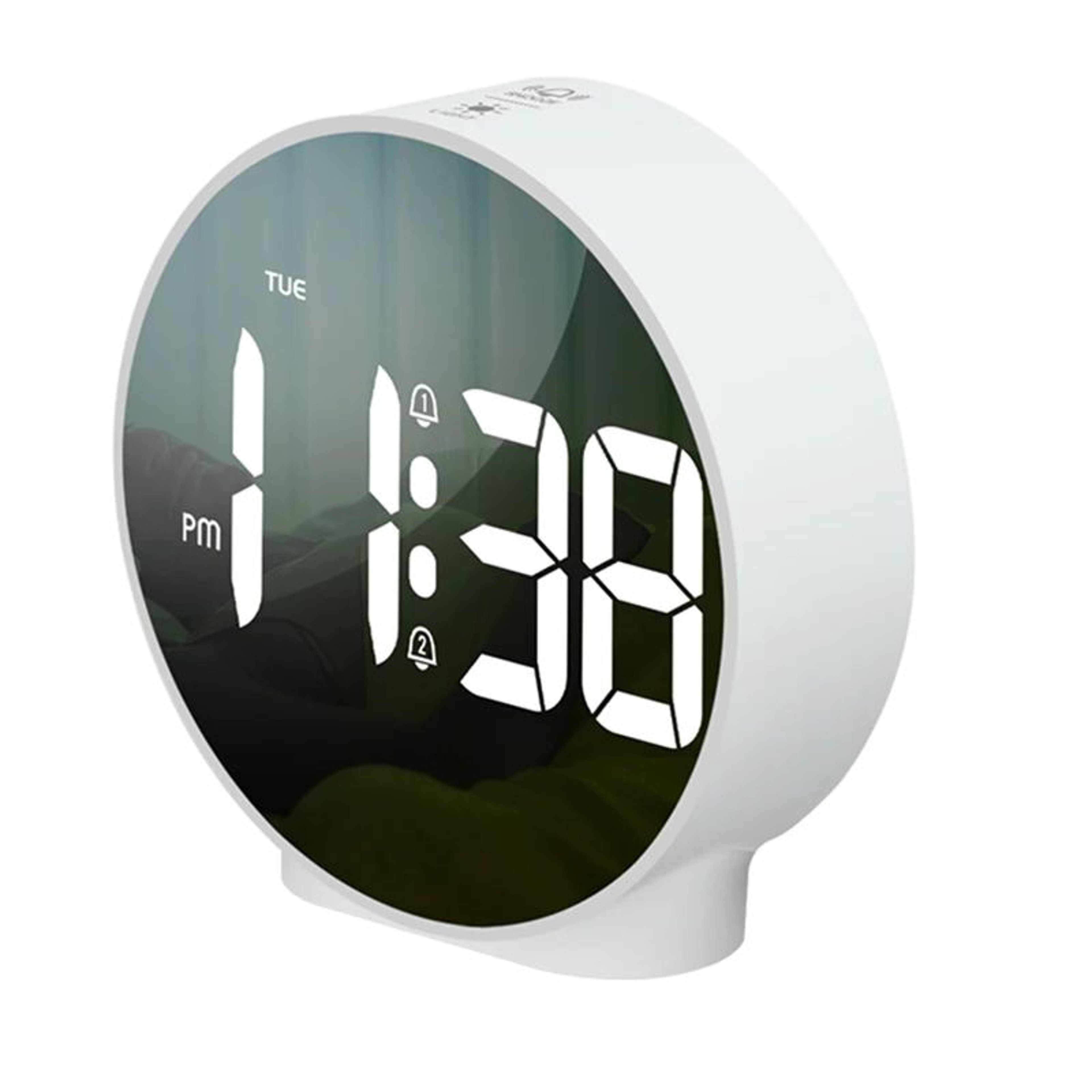 Dual Alarm LED Digital Clock  Bedside Desk Clock With Snooze Week Display  1224H Time 0