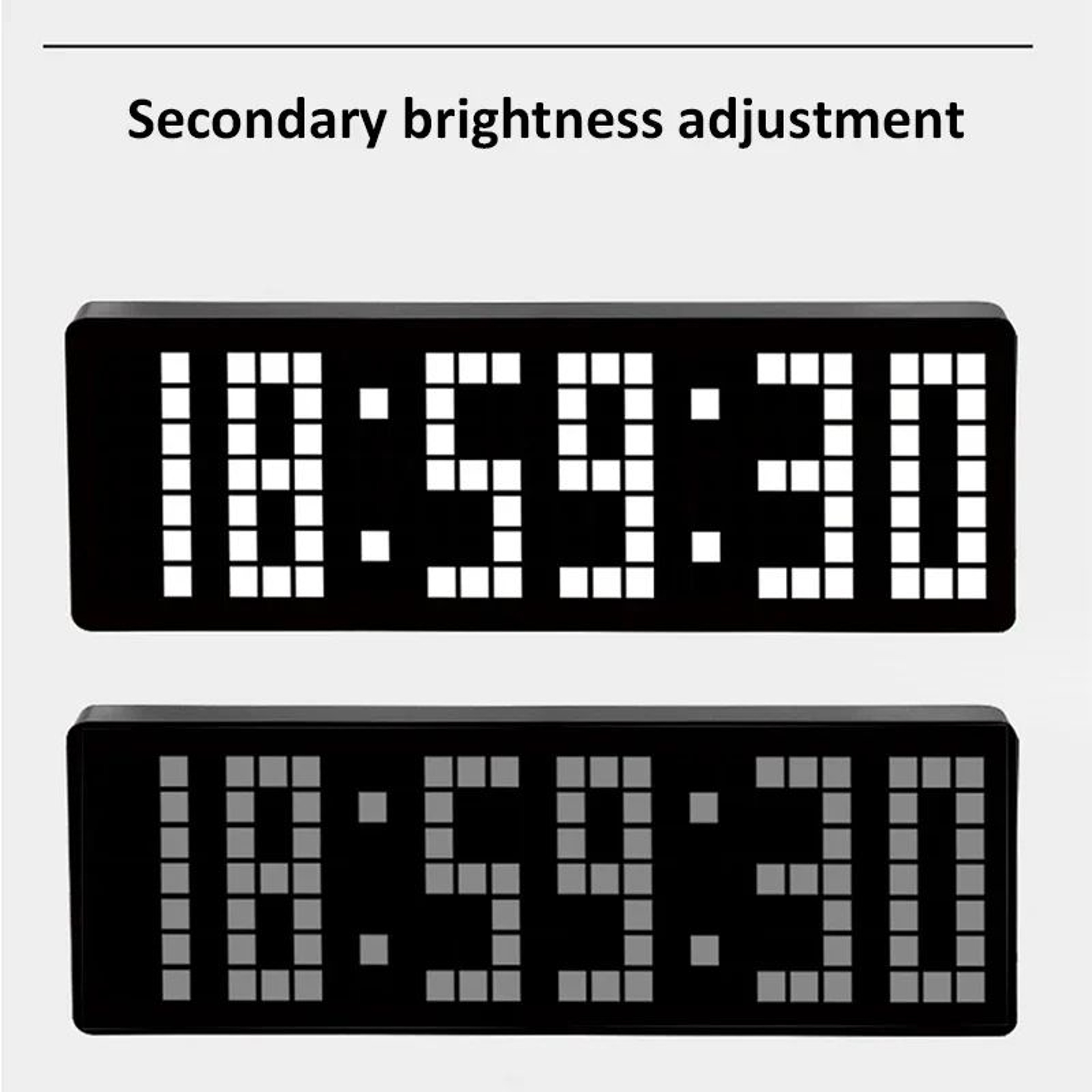 13 In Pixel LED Digital Wall Clock  Remote Control Countdown Stopwatch Timer With 1224 Hr For Home  3