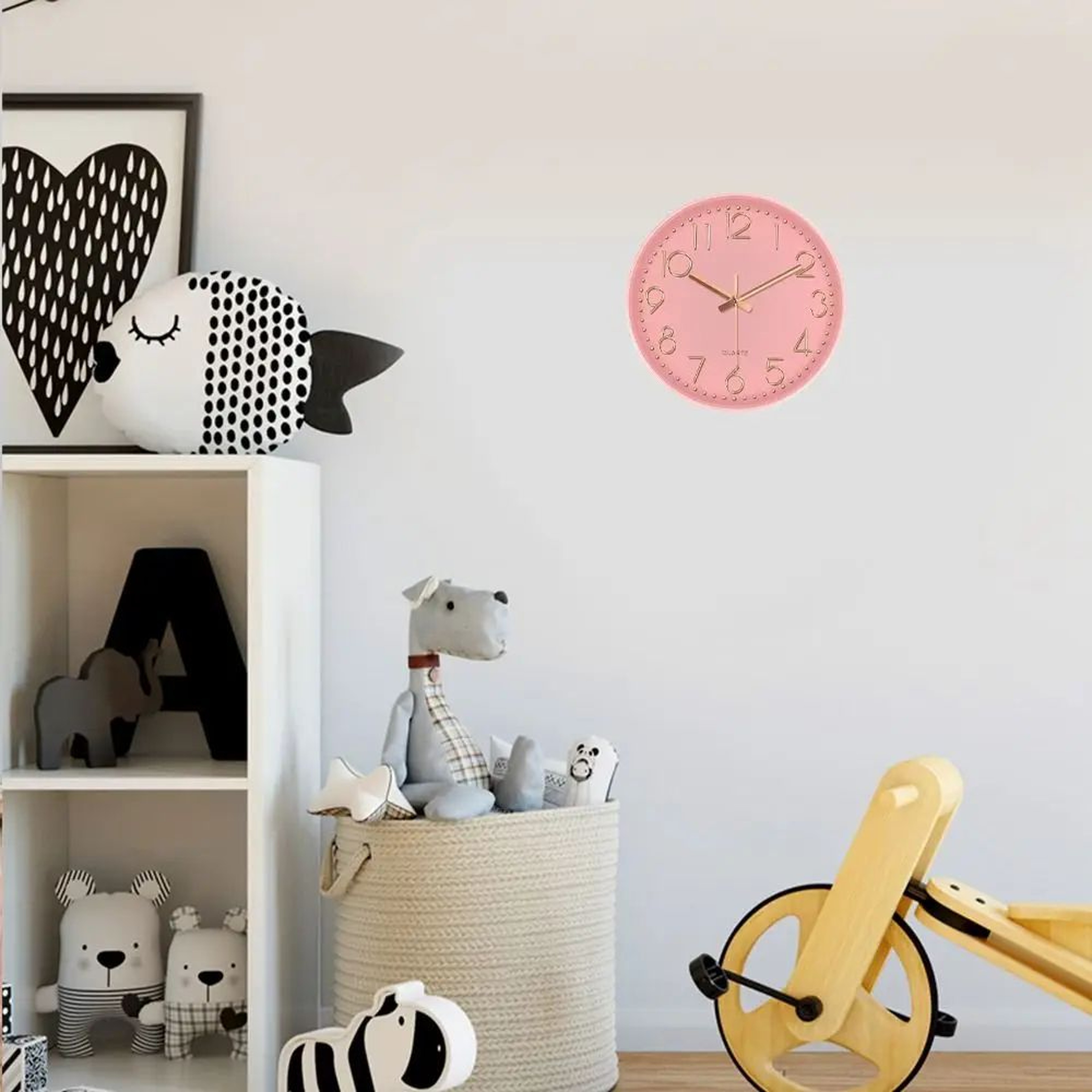 8 In Nordic Silent Wall Clock  NonTicking 3D Number Modern Decorative Clock For Living Room Bedroom 1