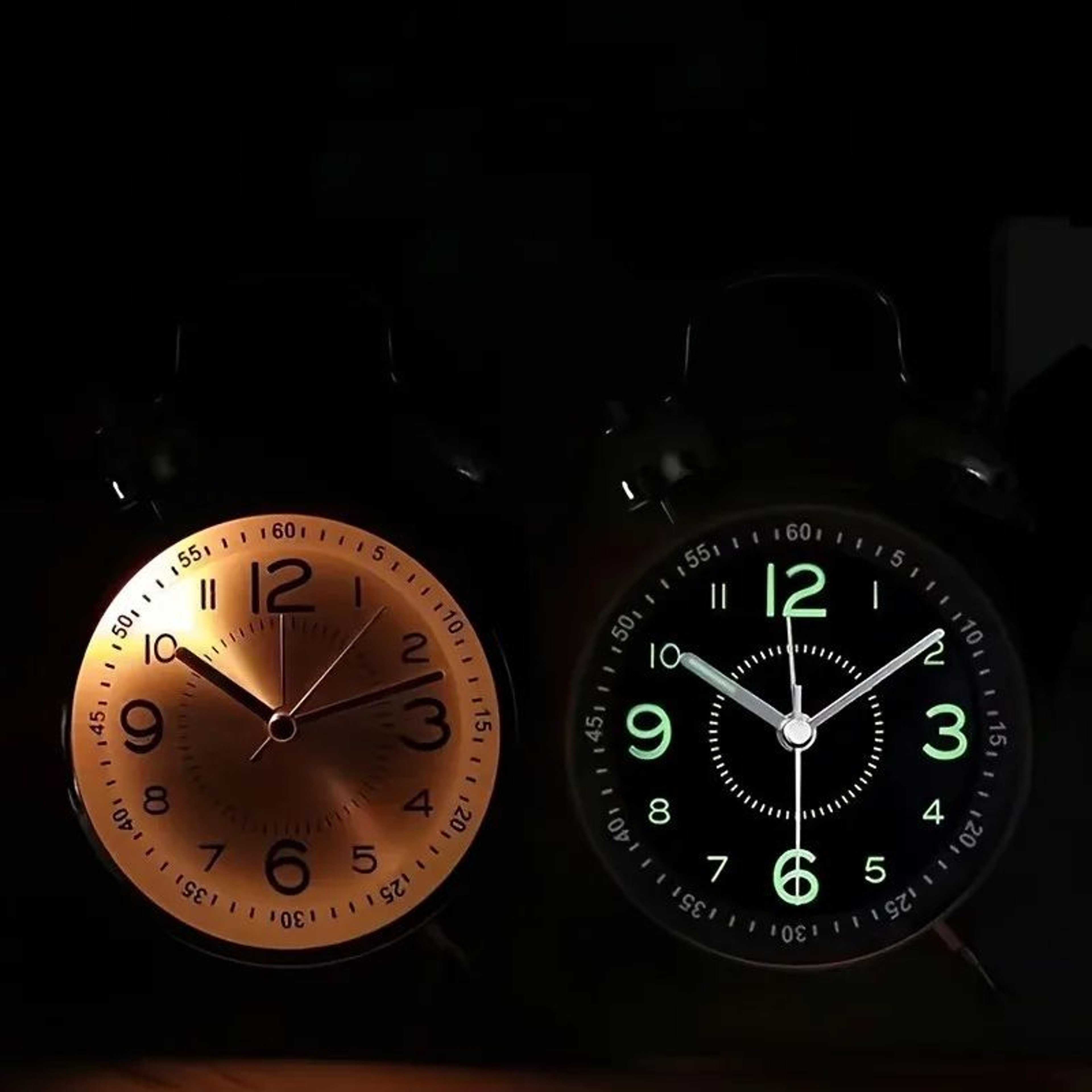 4 In Twin Bell Loud Alarm Clock  Metal Analog Desk Clock With 3D Dial Backlight  Battery Operation  2
