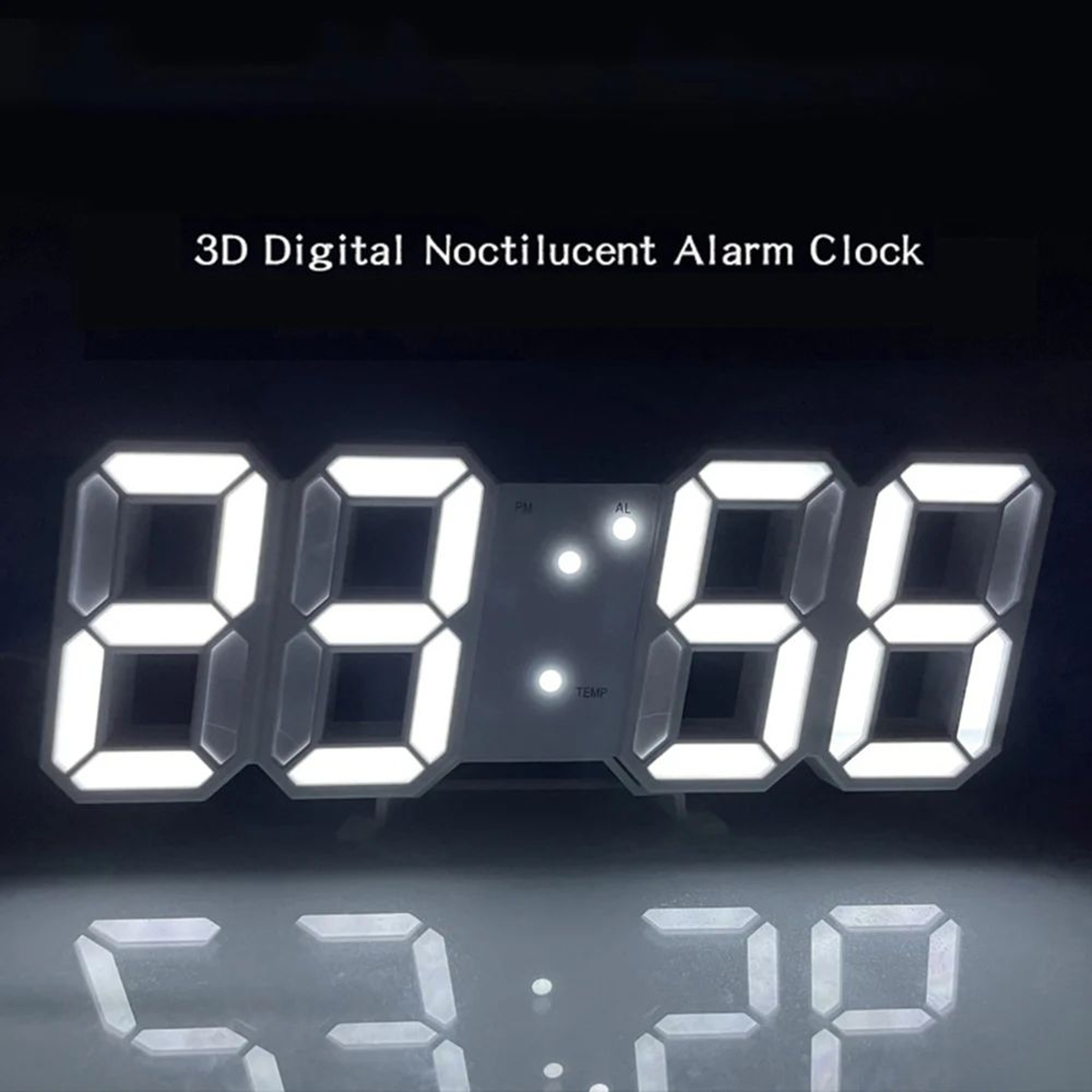 3D LED Digital Wall Clock  Colorful 1224H Time Display Modern Clock For Office Living Room Kitchen  2