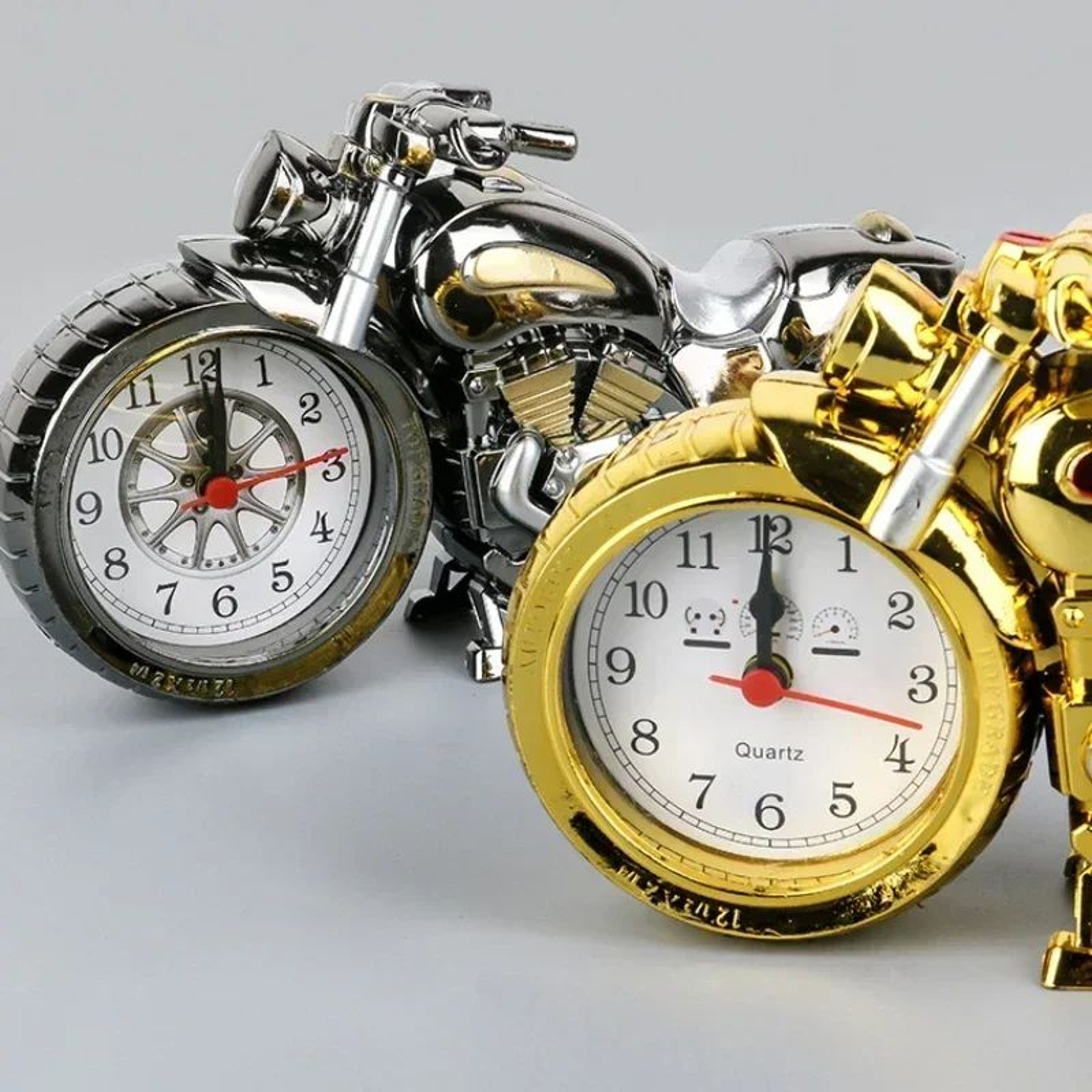 Retro Motorcycle Alarm Clock  Portable Battery Powered Kids Table Clock For Bedroom Desk Decor  Uni 3