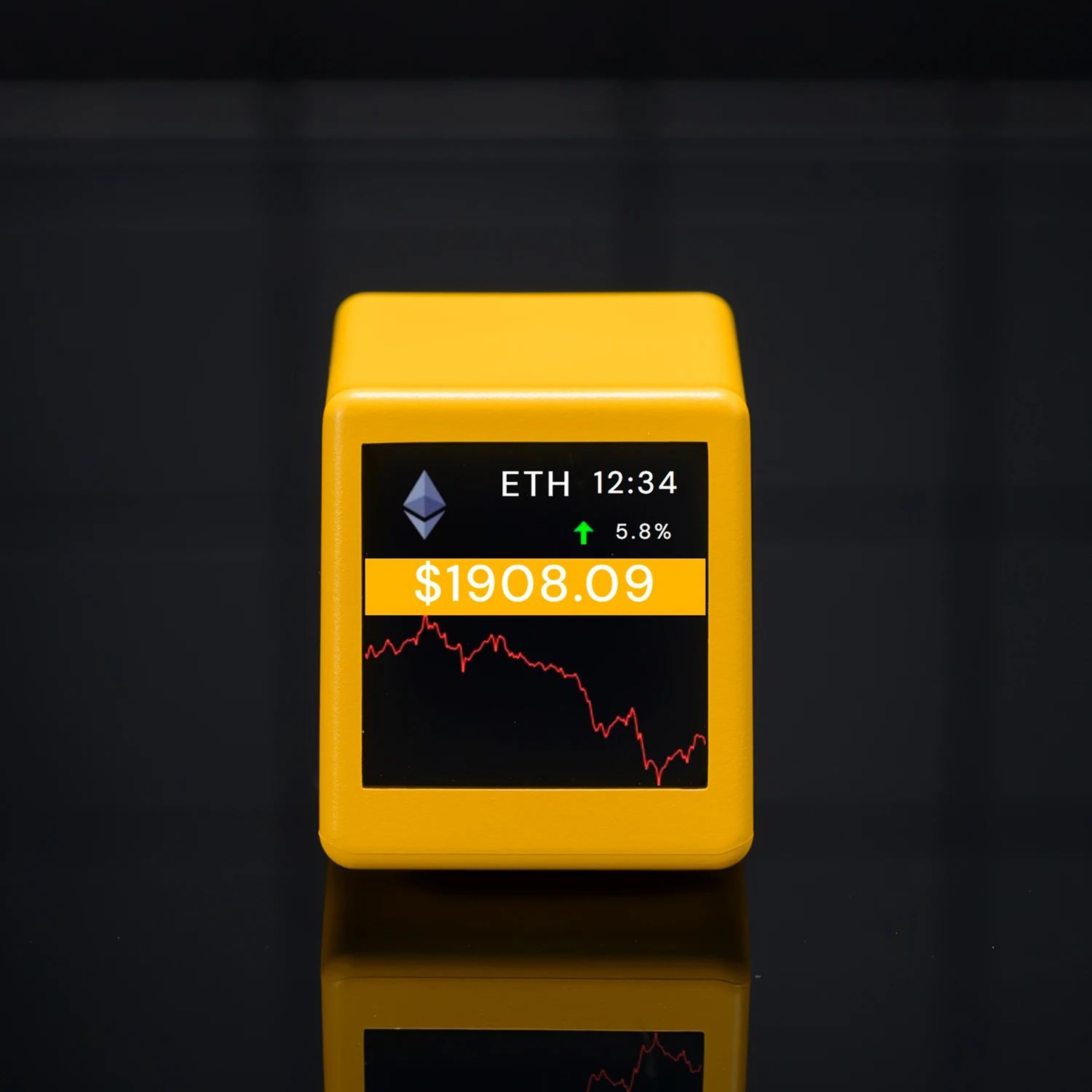 Real Time Crypto Price Display  300 Coin WiFi Bitcoin Tracker With 7Day Chart For Desktop Trading   8