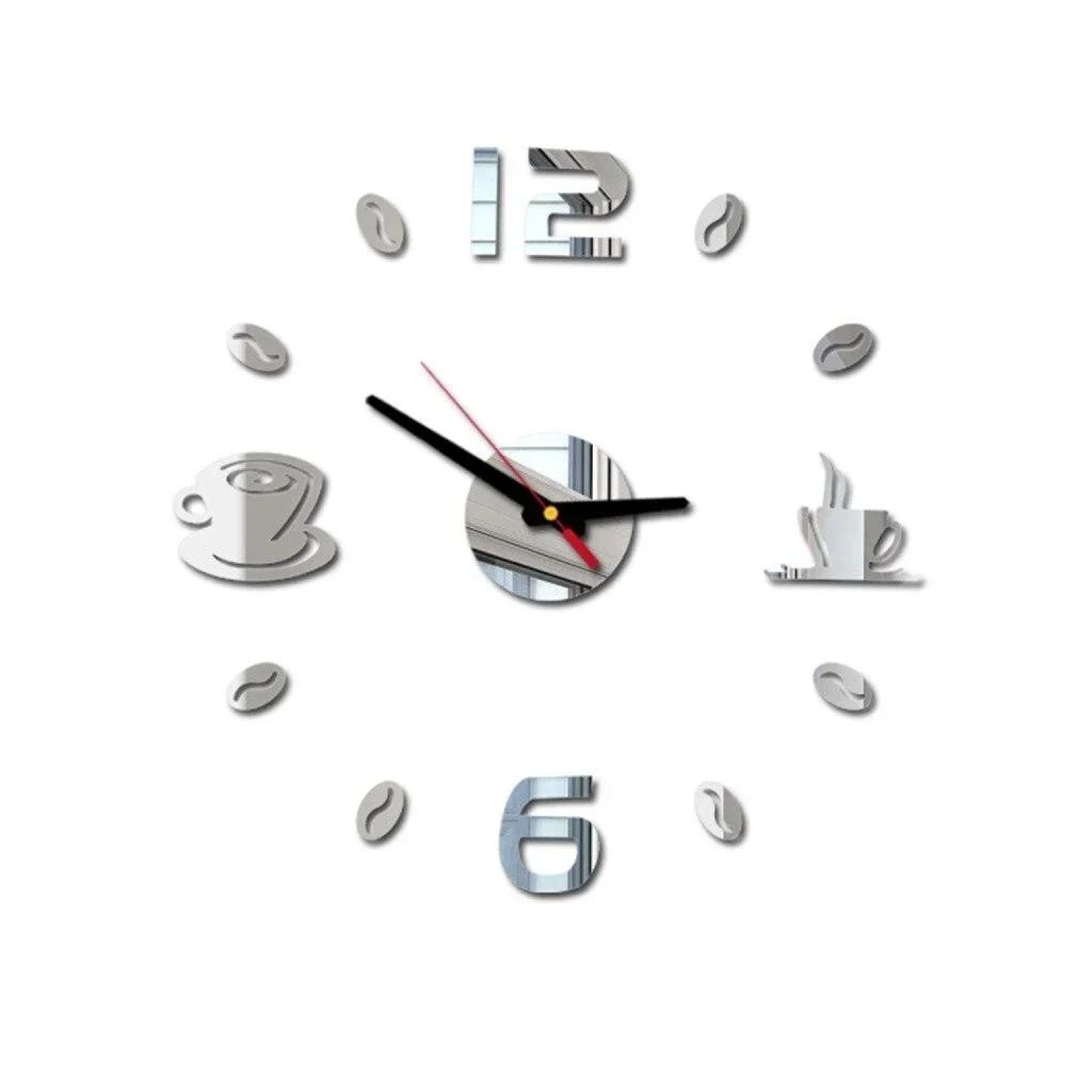 Modern DIY Wall Clock Sticker  1575 In Acrylic Mirror Silent Quartz Clock For Kitchen Living Room O 9