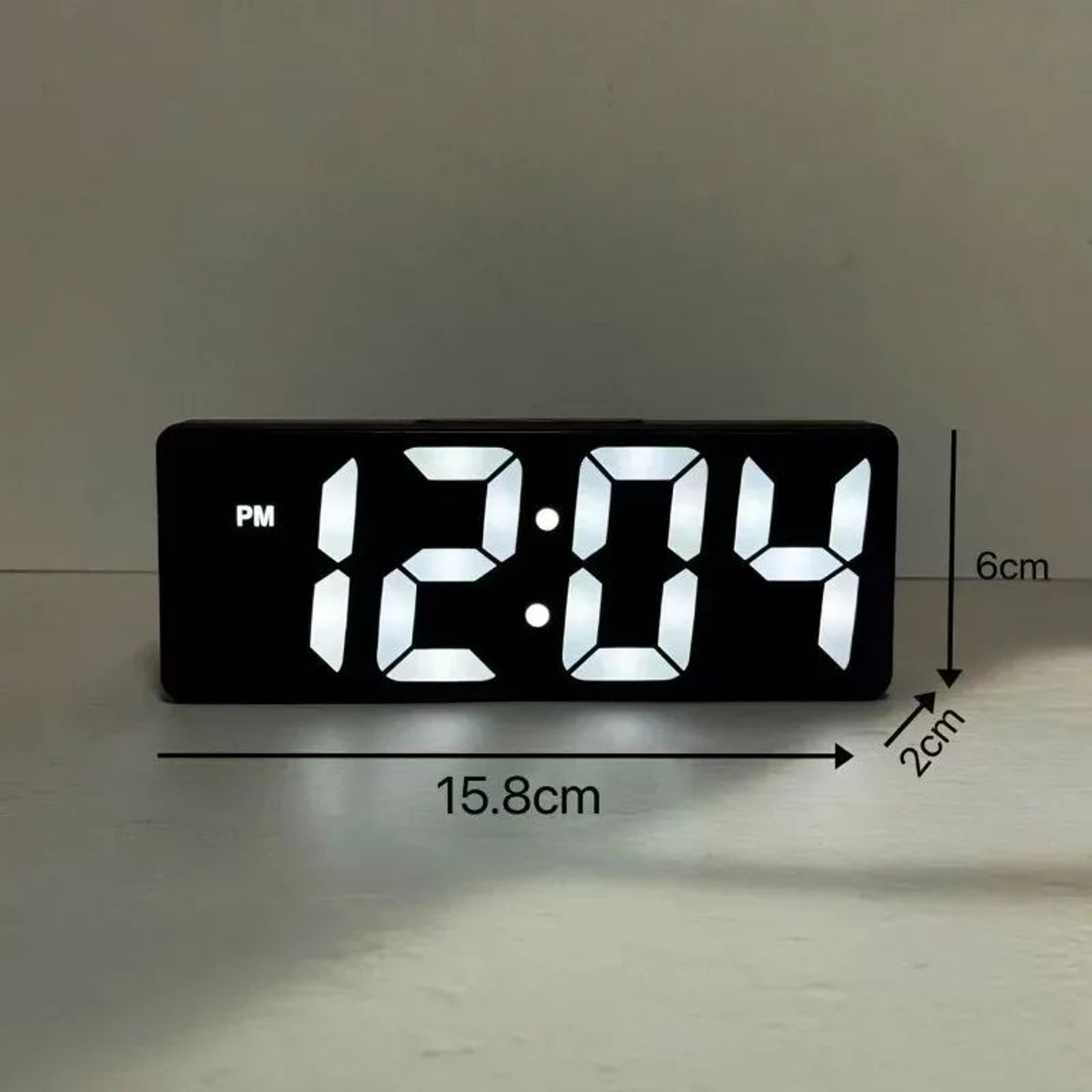 LED Digital Alarm Clock  Adjustable Brightness Desktop Clock With Temperature Date Dual Alarms  Nig 4