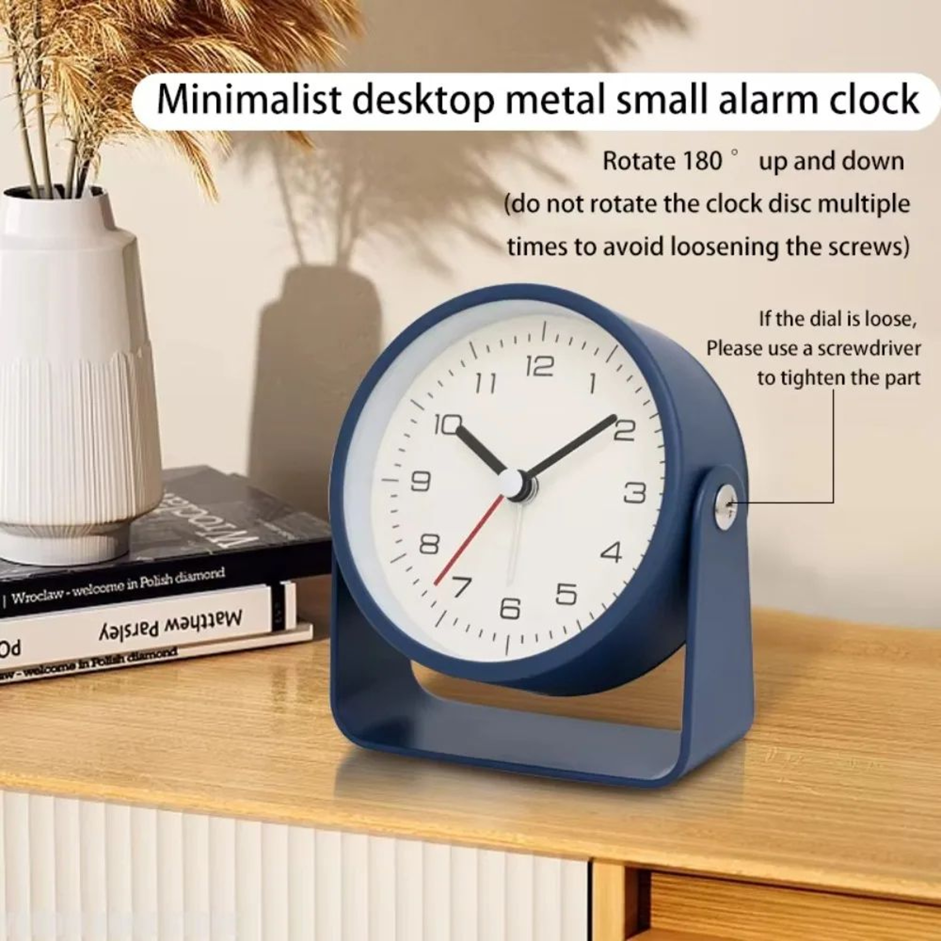 Silent Student Alarm Clock  Durable Mini Quartz Desk Clock For Kids Bedroom Office Decor 2
