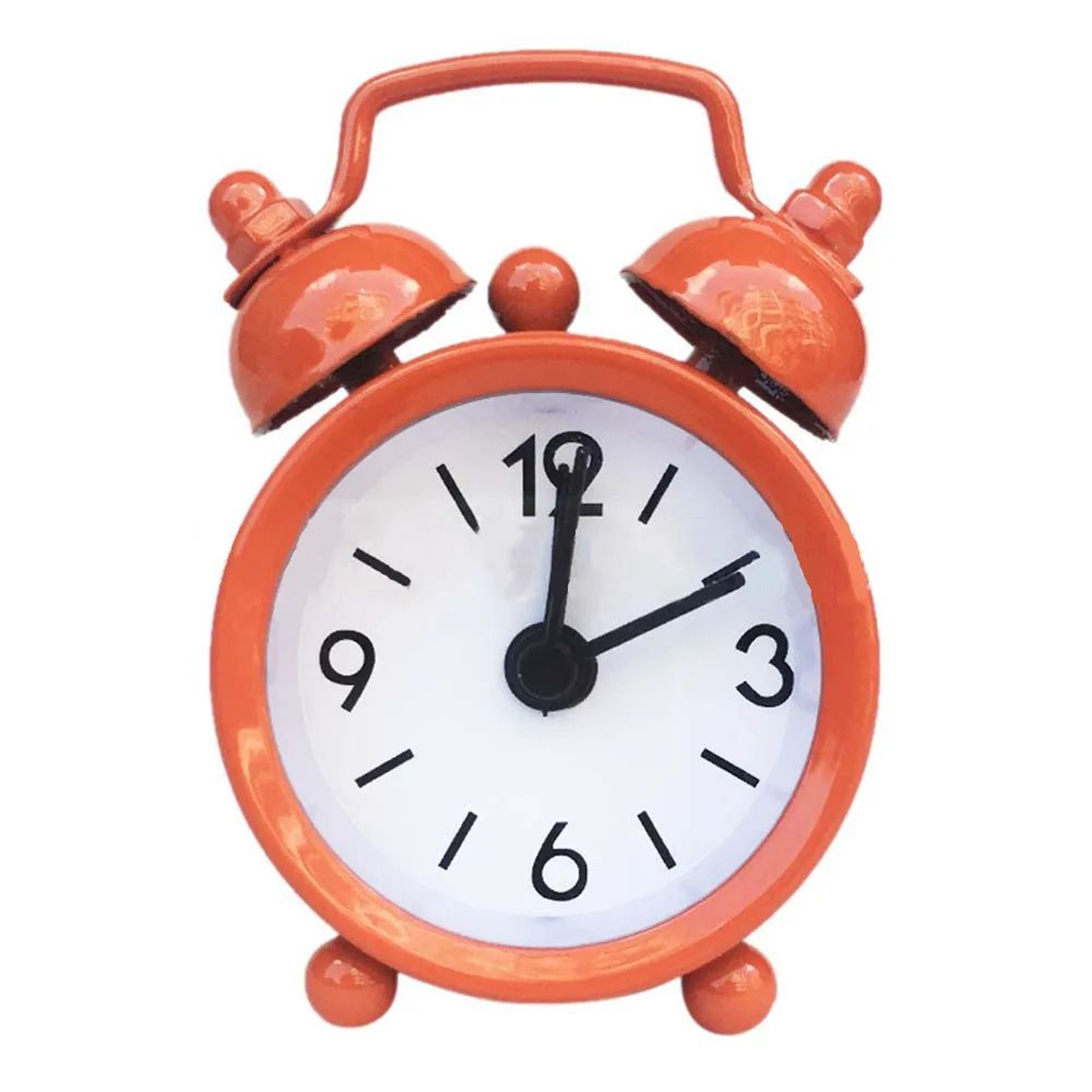 Mini Digital Alarm Clock  Retro Round Double Bell Quartz Desk Clock With Large Numbers For Home Off 0