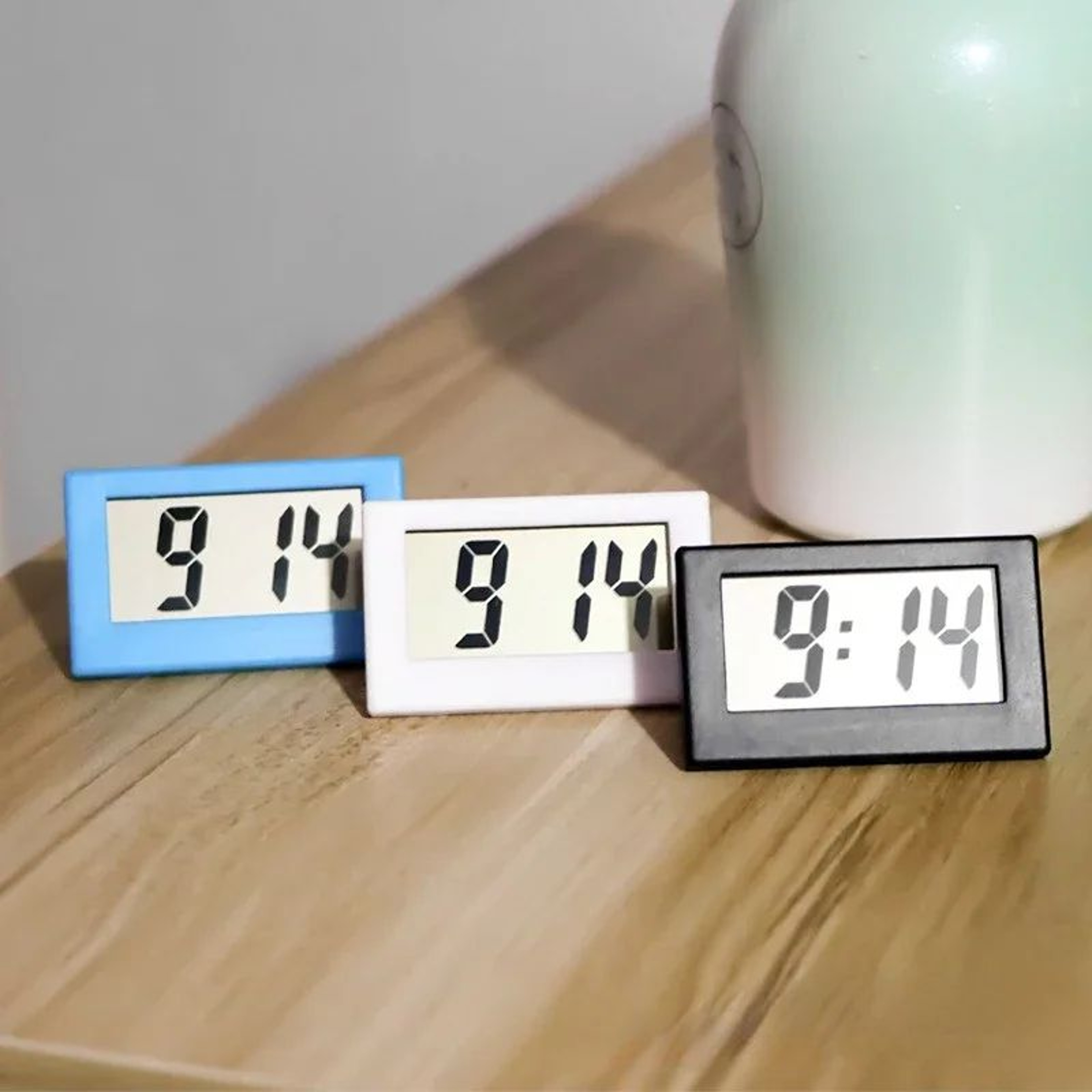 Mini Digital LCD Desk Clock  216 In Compact Triangle Electronic Clock For Travel Office Study  Home 1