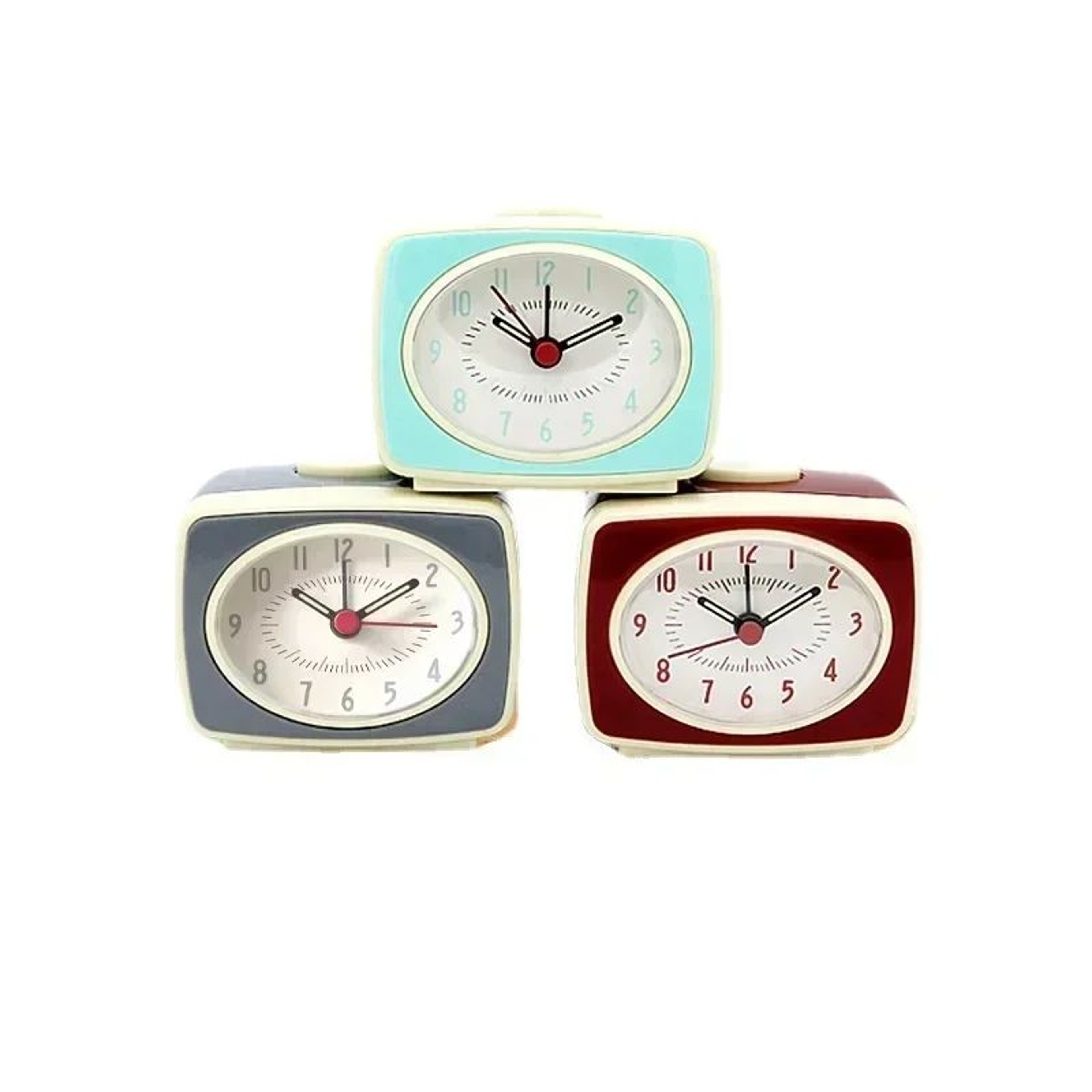 Vintage Fluorescent Hands Alarm Clock  Battery Powered Compact Retro Desk Clock For Bedroom Nightst 3