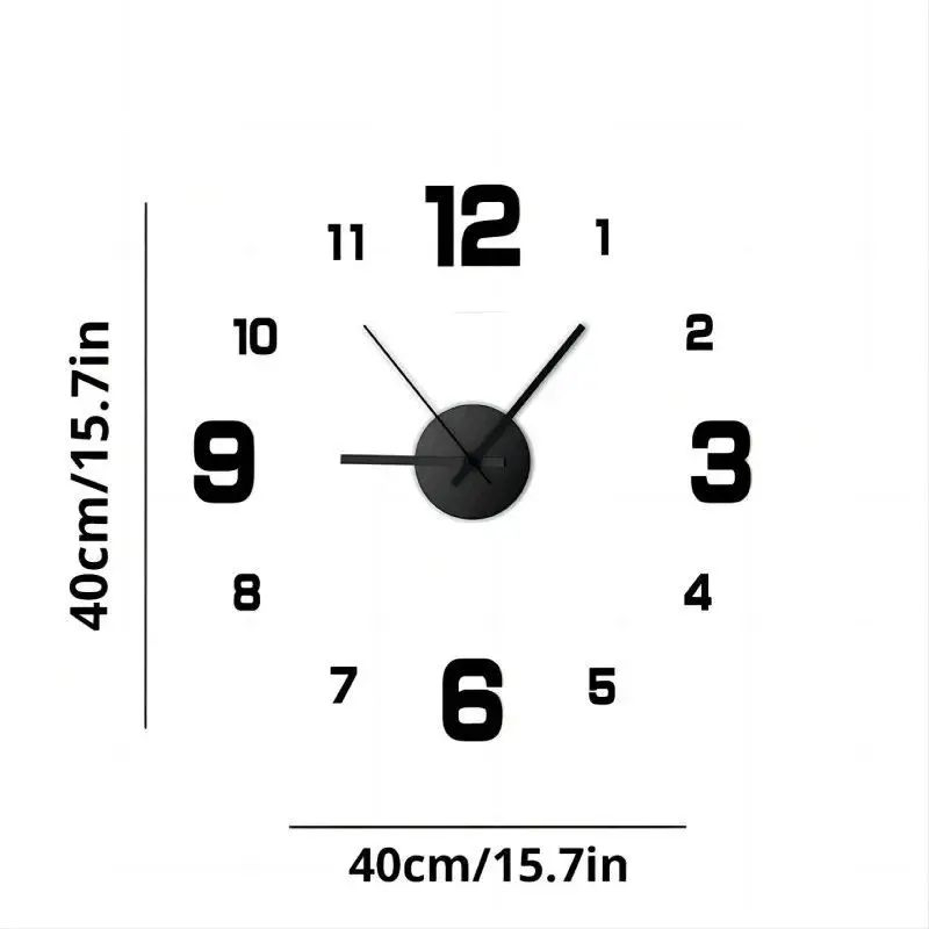 Frameless DIY Wall Clock  Silent 3D Acrylic Decal Clock For Living Room Office Bedroom  Modern Home 5