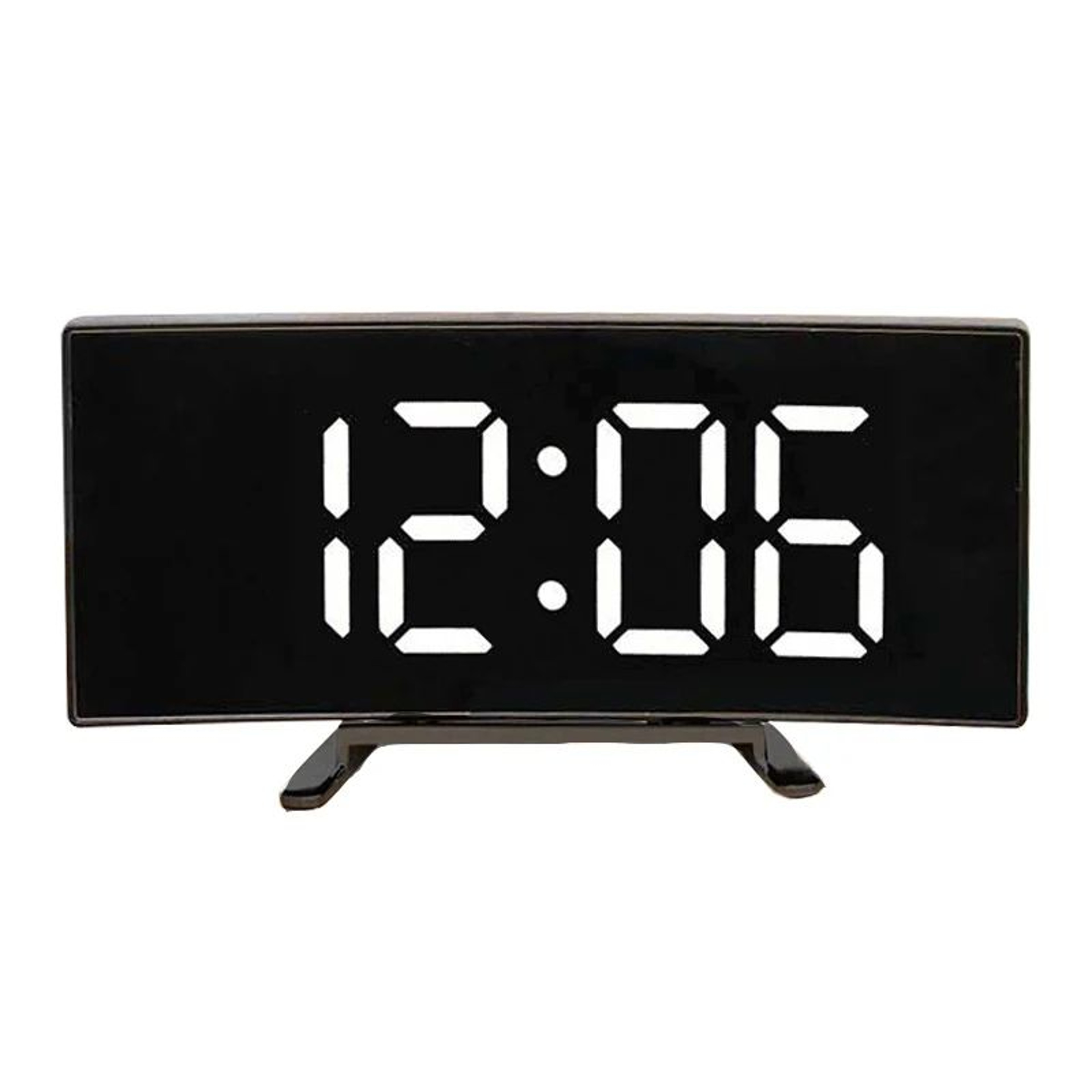LED Digital Alarm Clock  Large Screen Mirror Display With Adjustable Snooze For Bedroom Office Kitc 0