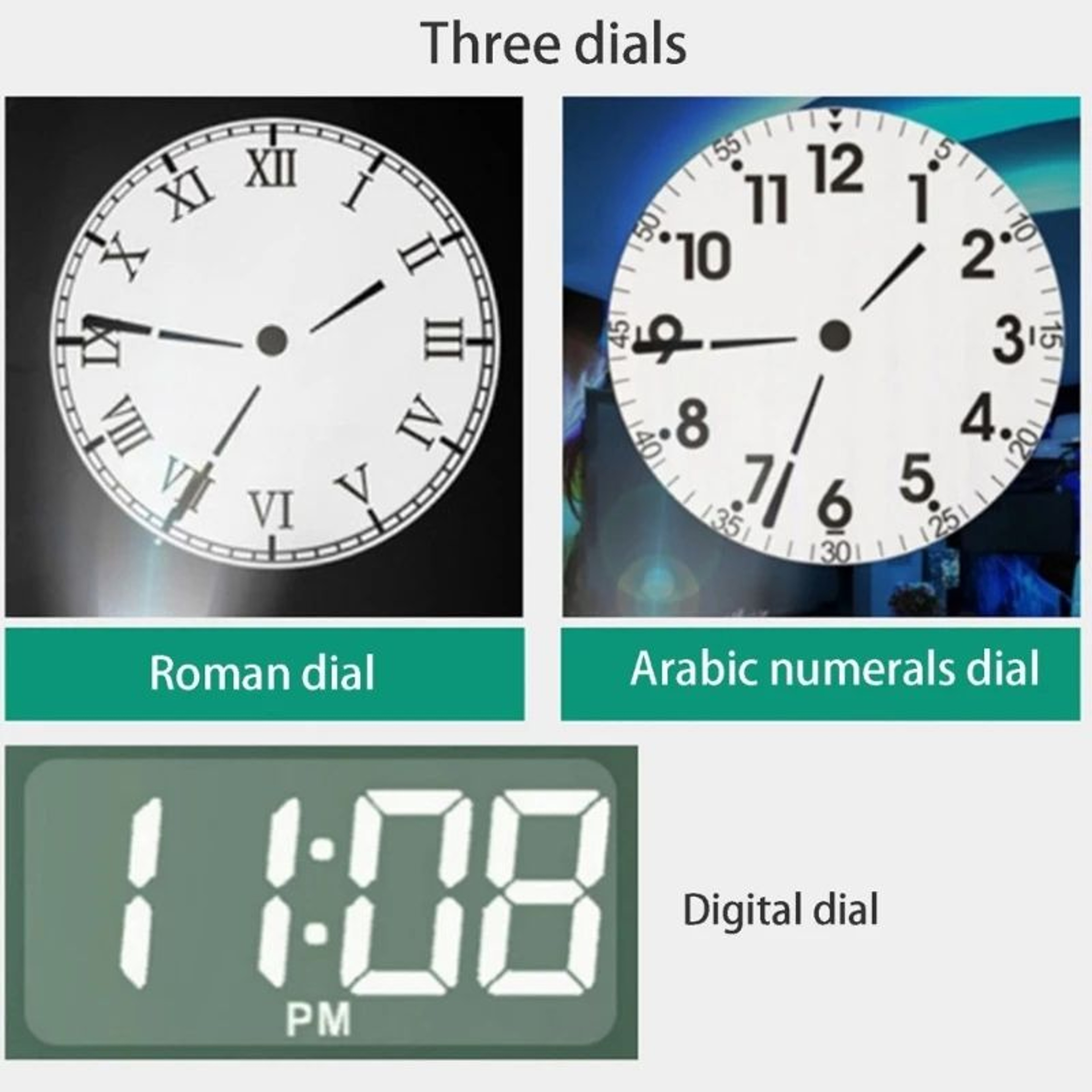 Remote Controlled LED Projection Clock  Large Display Adjustable Brightness Wall Clock With Switcha
