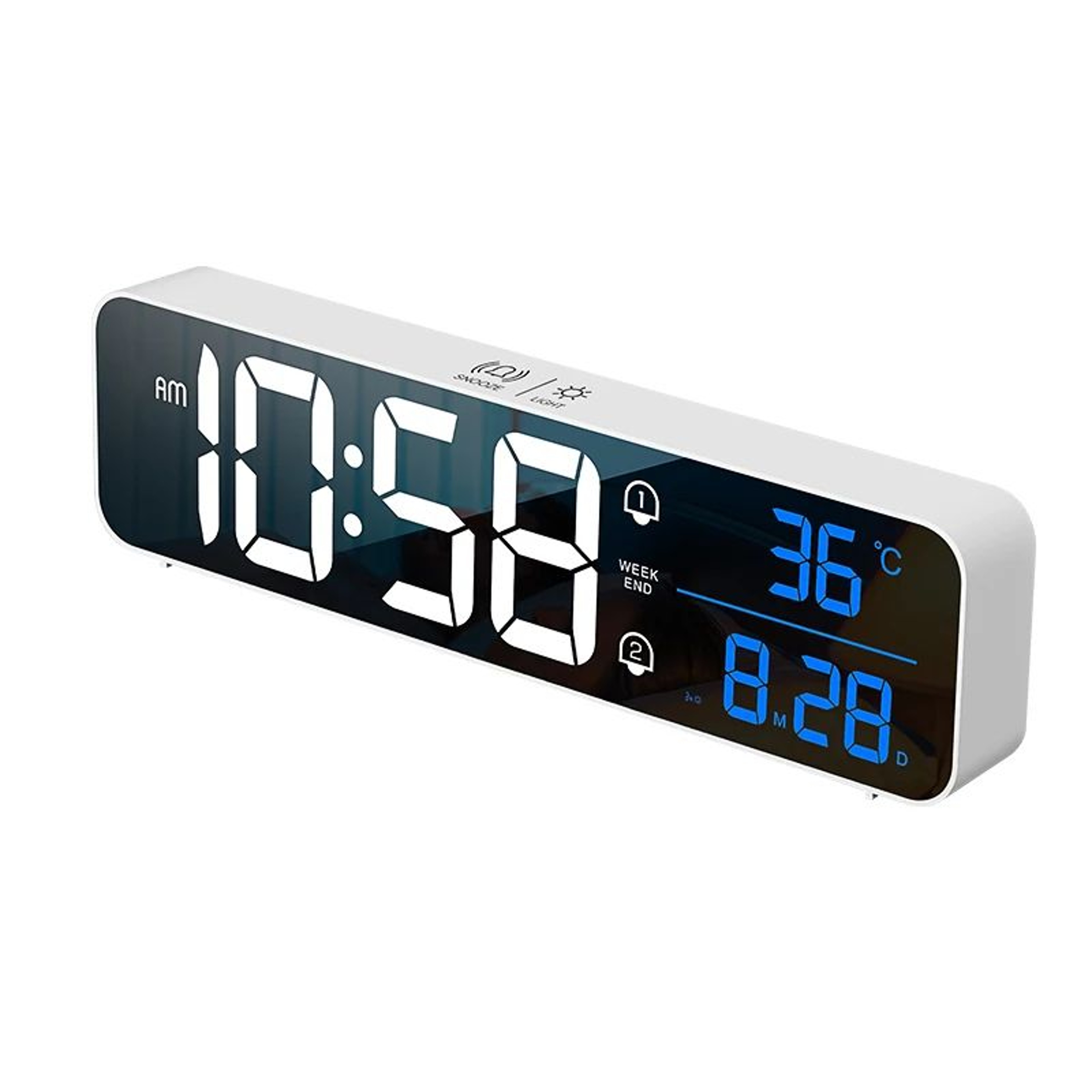 103 In LED Digital Alarm Clock  Large Display Wall  Table Clock With Dual Alarms 40 Ringtones Temp  0