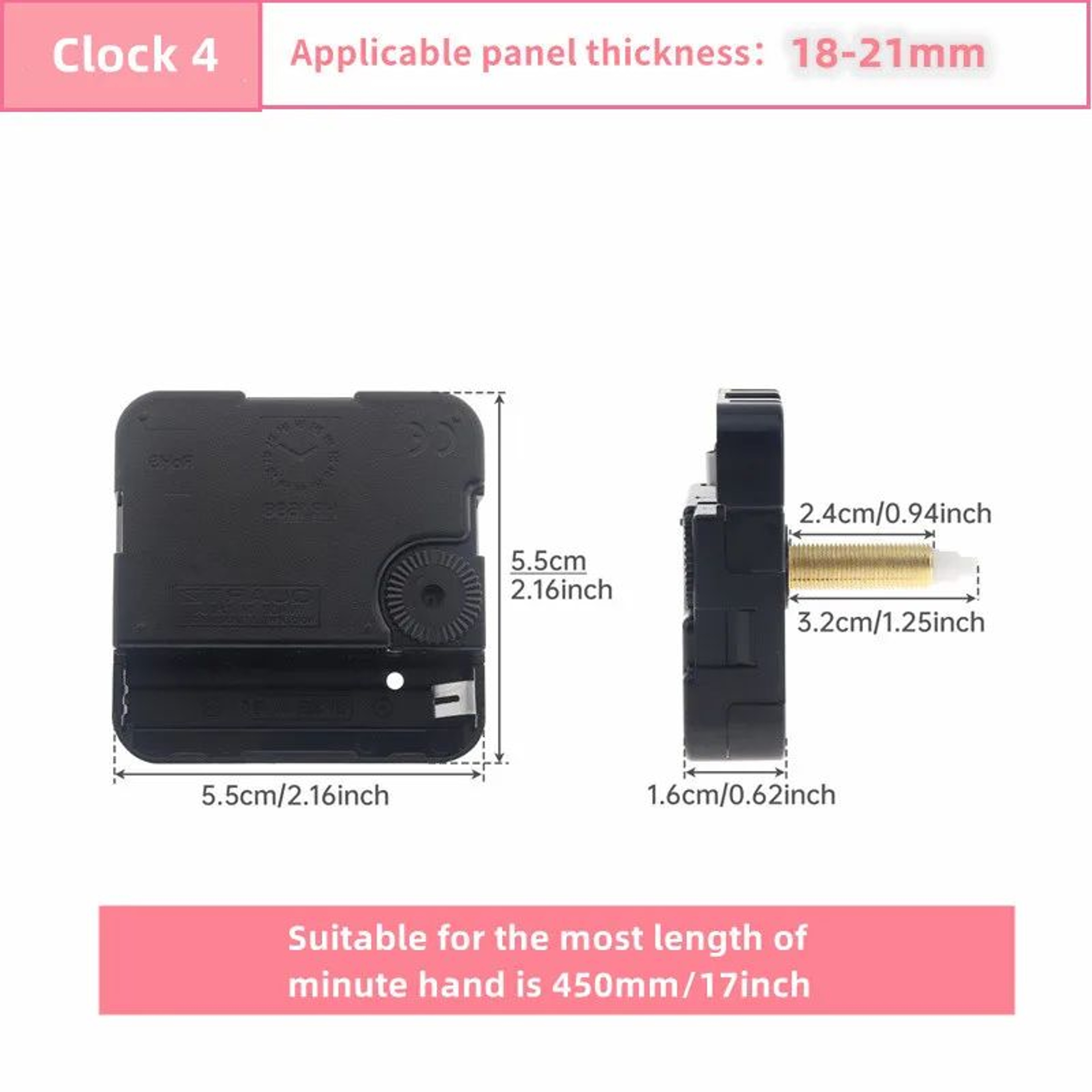 Silent Quartz Wall Clock Mechanism  Accurate Sweep Movement With Hands For DIY Clock Repair Replace 9