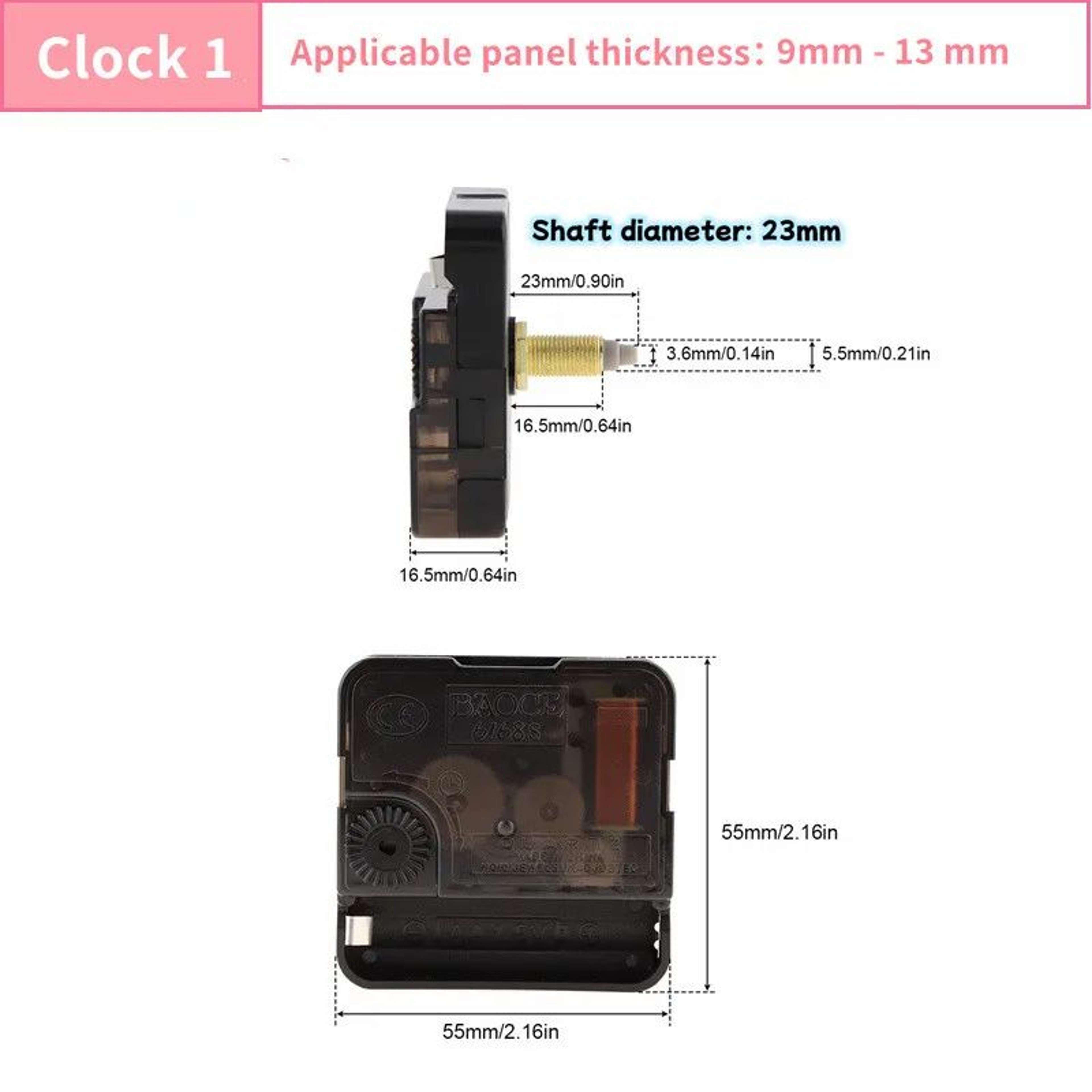 Silent Quartz Wall Clock Mechanism  Accurate Sweep Movement With Hands For DIY Clock Repair Replace 6
