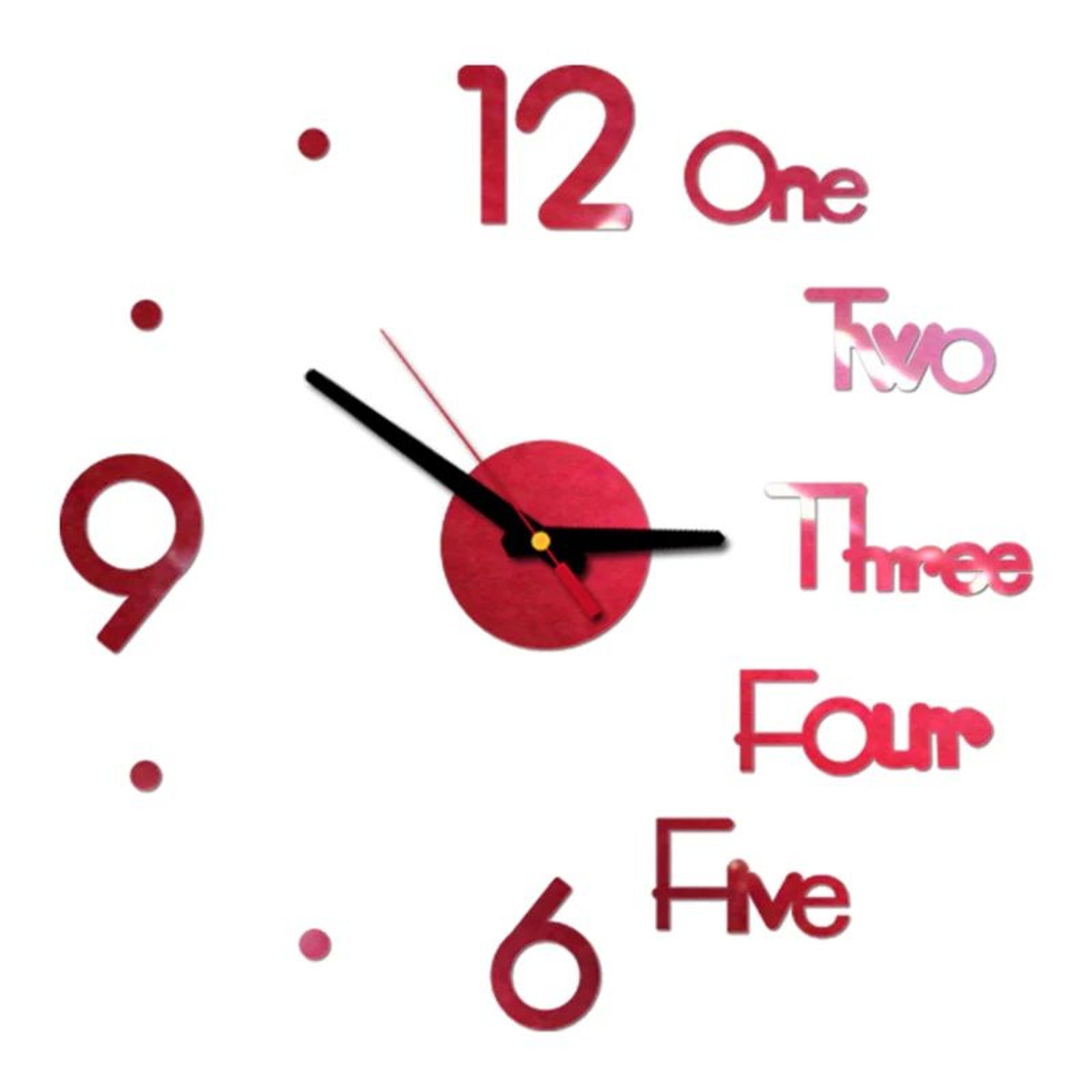 DIY 3D Mirror Wall Clock  Frameless Silent Quartz Acrylic Clock Sticker For Living Room Bedroom Off 10
