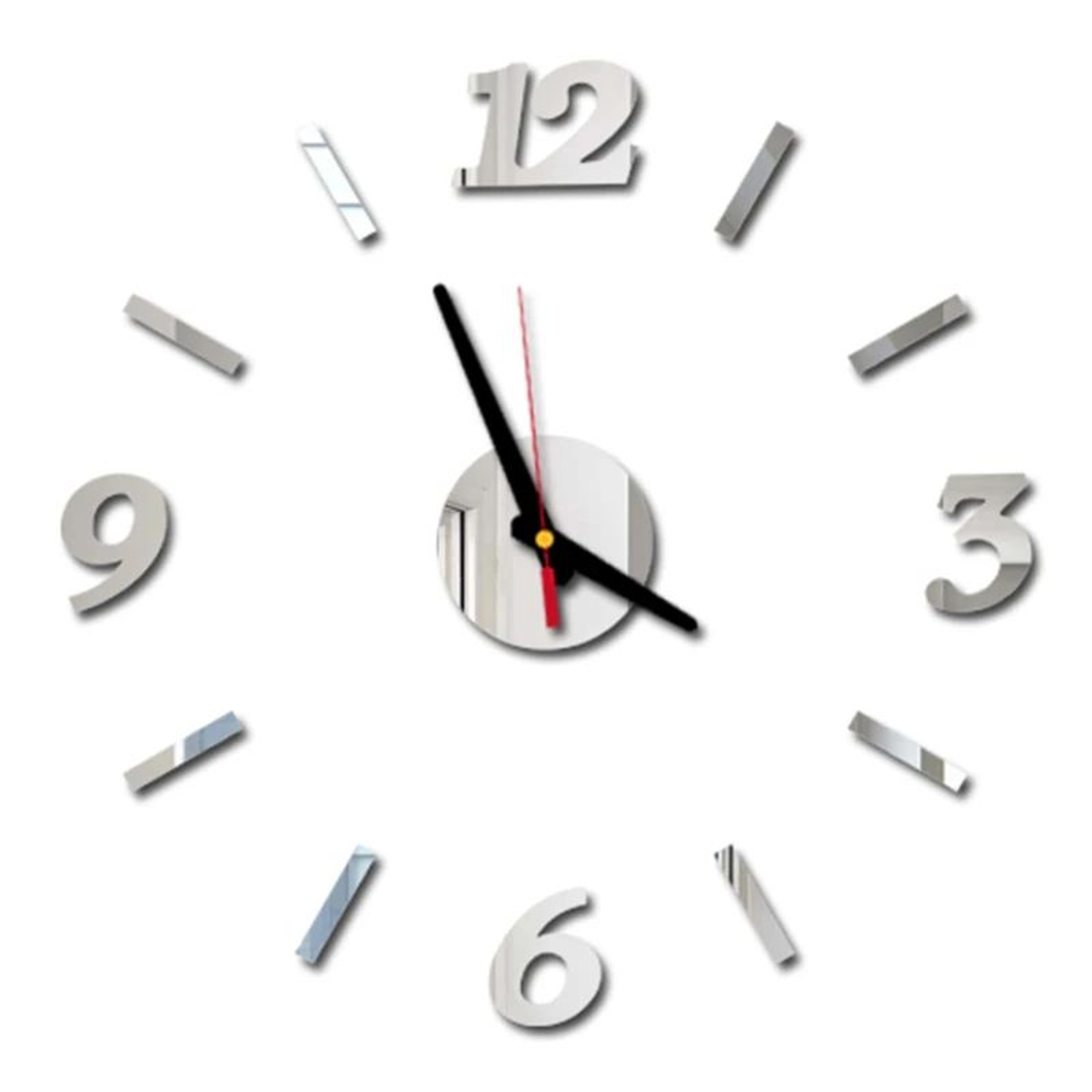 DIY 3D Mirror Wall Clock  Frameless Silent Quartz Acrylic Clock Sticker For Living Room Bedroom Off 24
