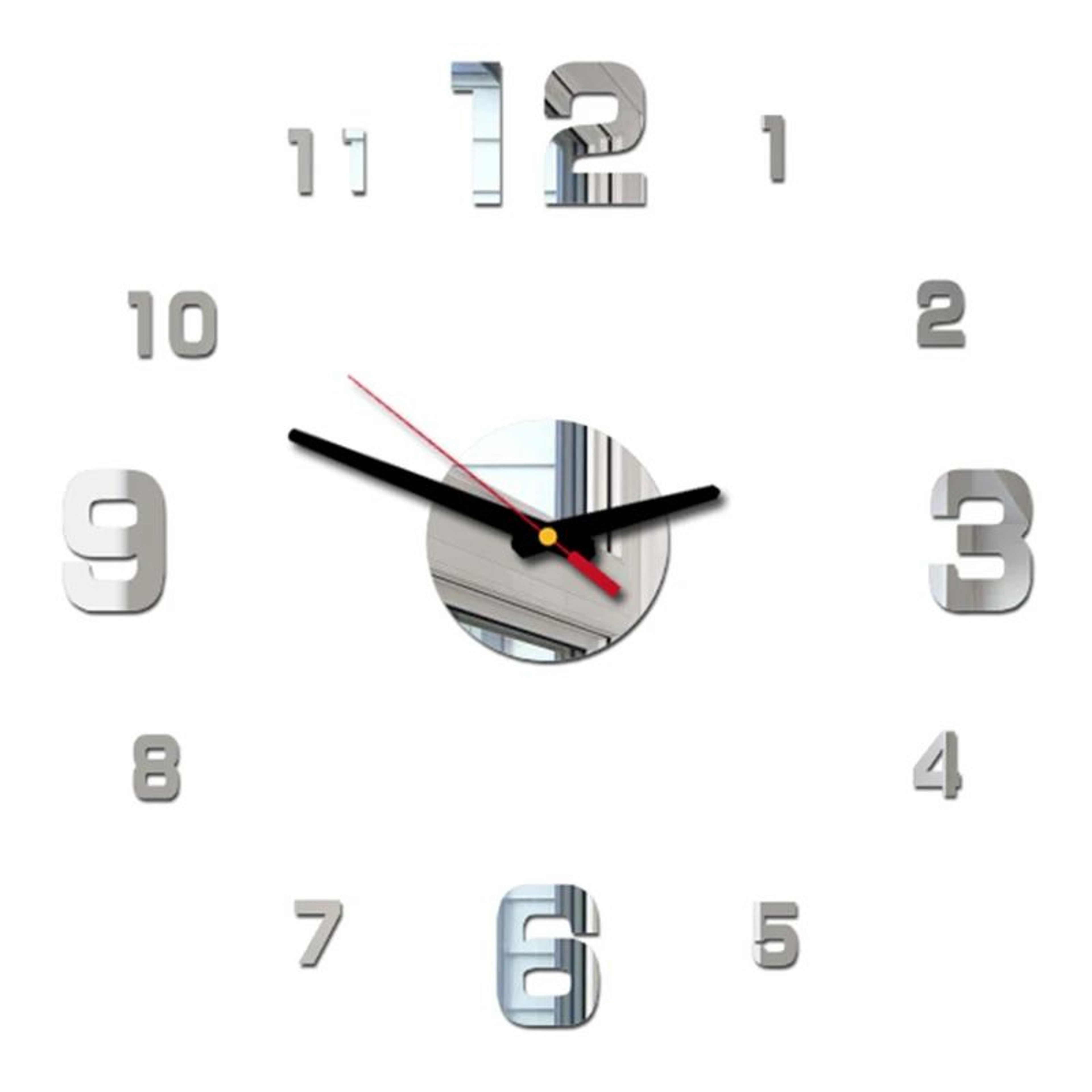 DIY 3D Mirror Wall Clock  Frameless Silent Quartz Acrylic Clock Sticker For Living Room Bedroom Off 19