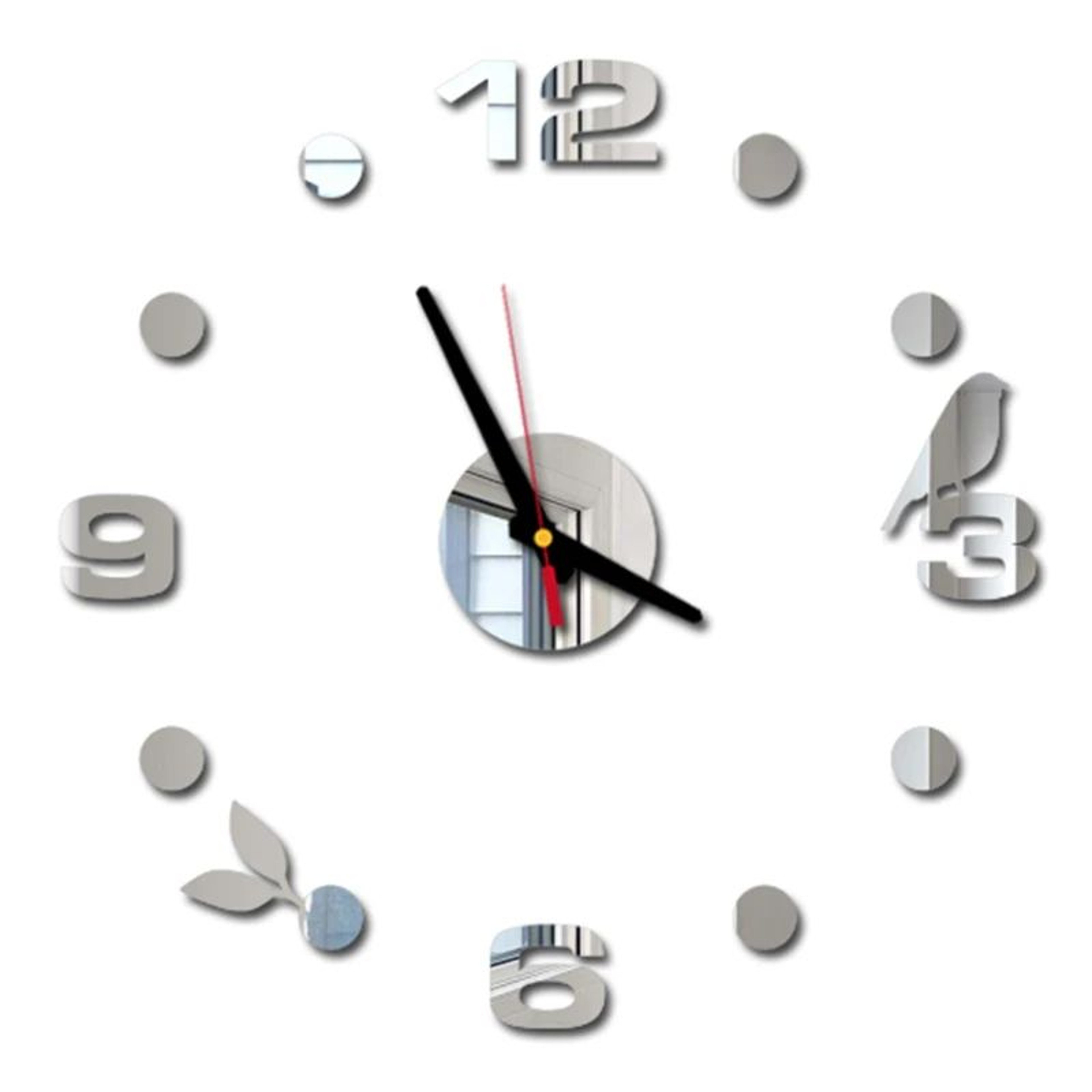 DIY 3D Mirror Wall Clock  Frameless Silent Quartz Acrylic Clock Sticker For Living Room Bedroom Off 26