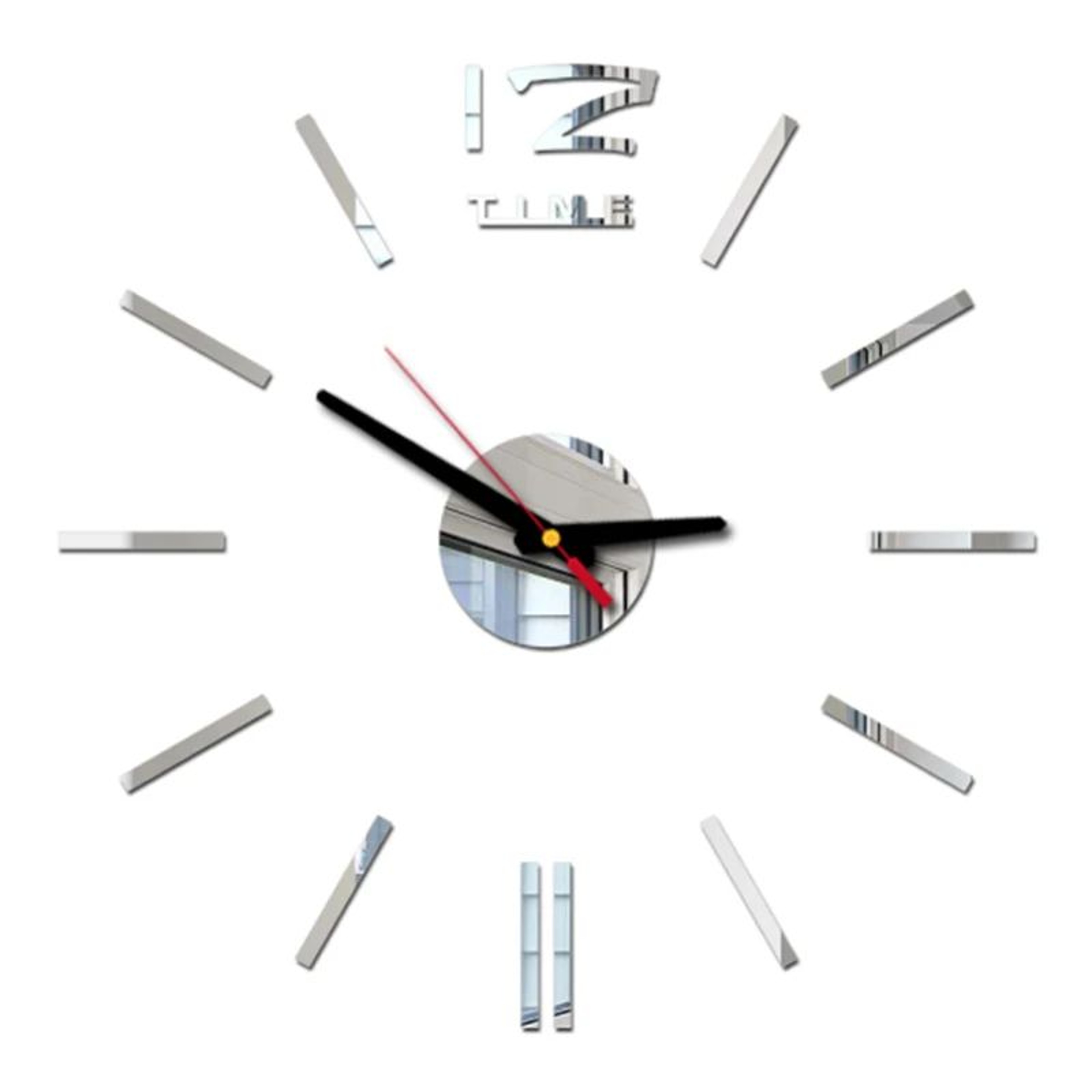 DIY 3D Mirror Wall Clock  Frameless Silent Quartz Acrylic Clock Sticker For Living Room Bedroom Off 23