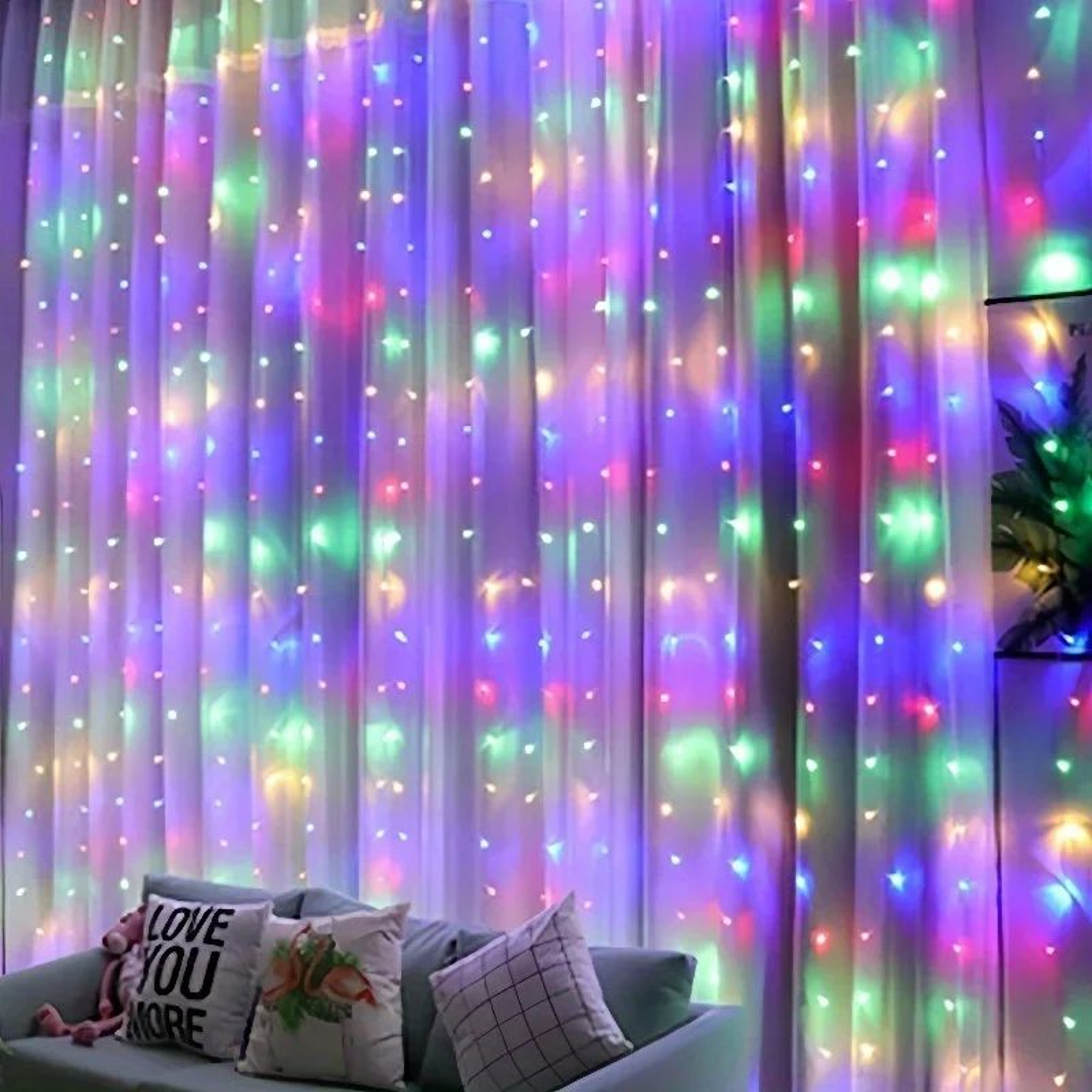 USB LED Curtain Fairy Lights  8 Mode Remote String Lights For Wedding Christmas Holiday Garden  Roo 2