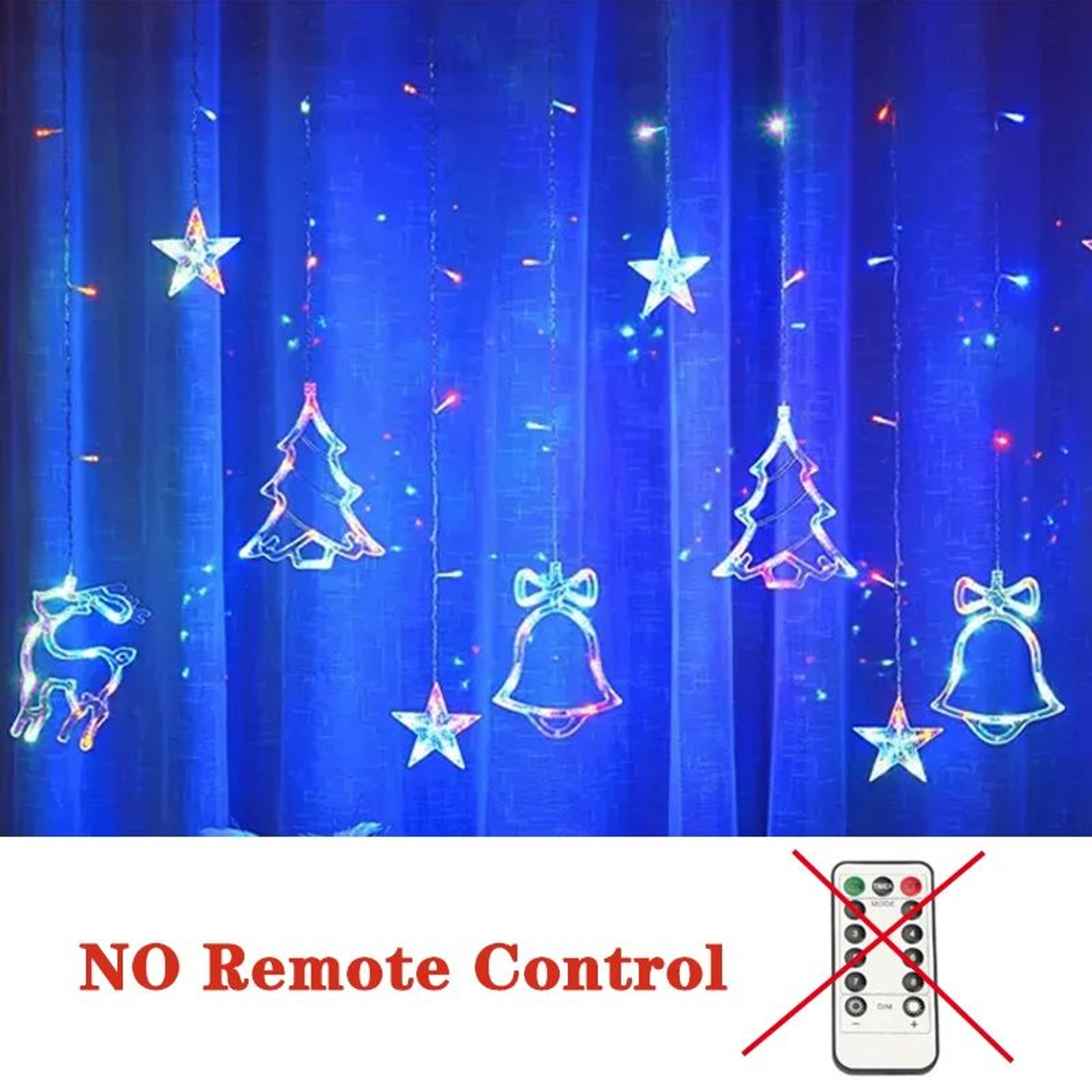 Christmas LED Curtain String Lights  115 Ft Moon Star Tree Deer Bell Garland Lights With 8 Modes Fo 6