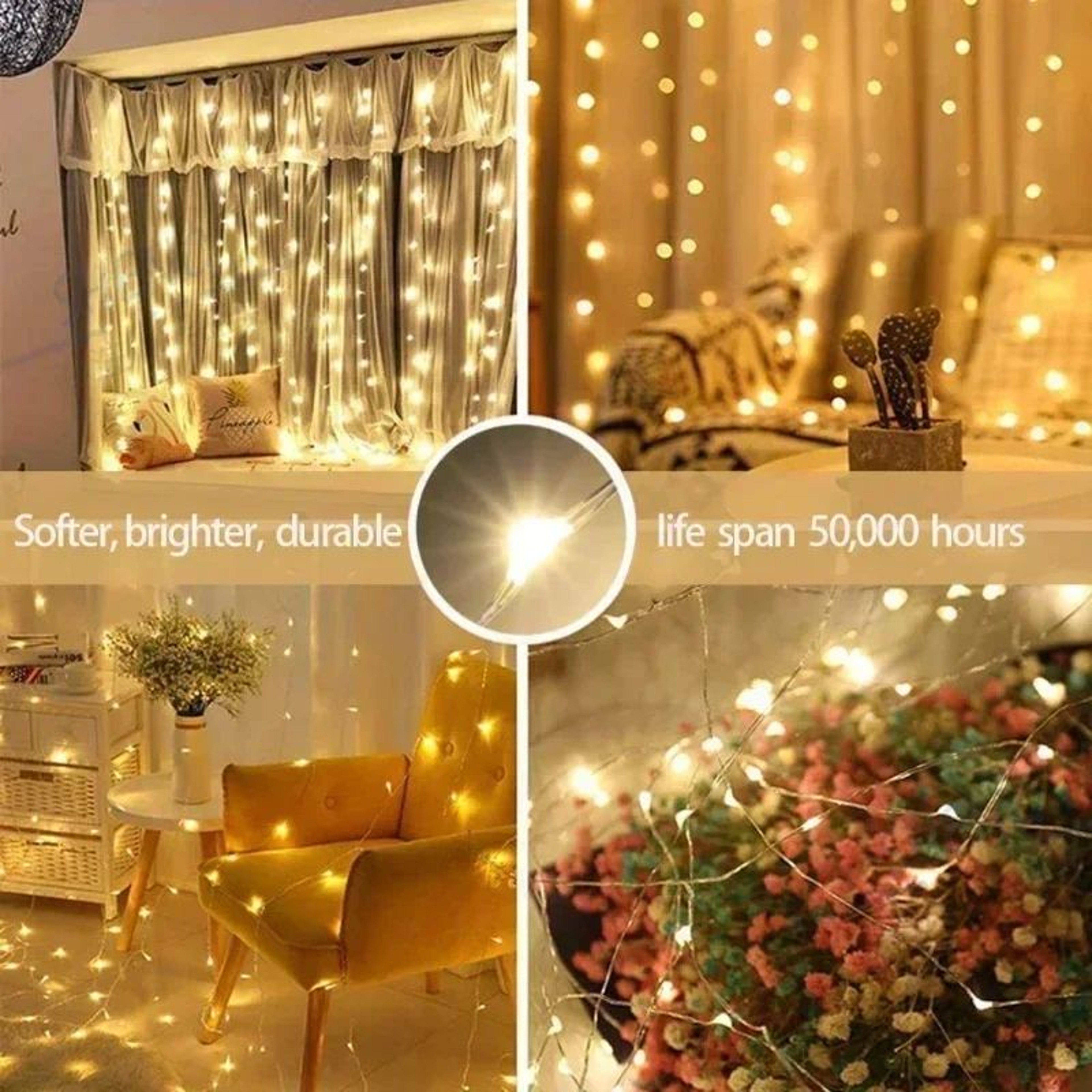 USB Curtain Garland Fairy Lights  Remote Control LED Window Festoon Lights For Christmas New Year   2