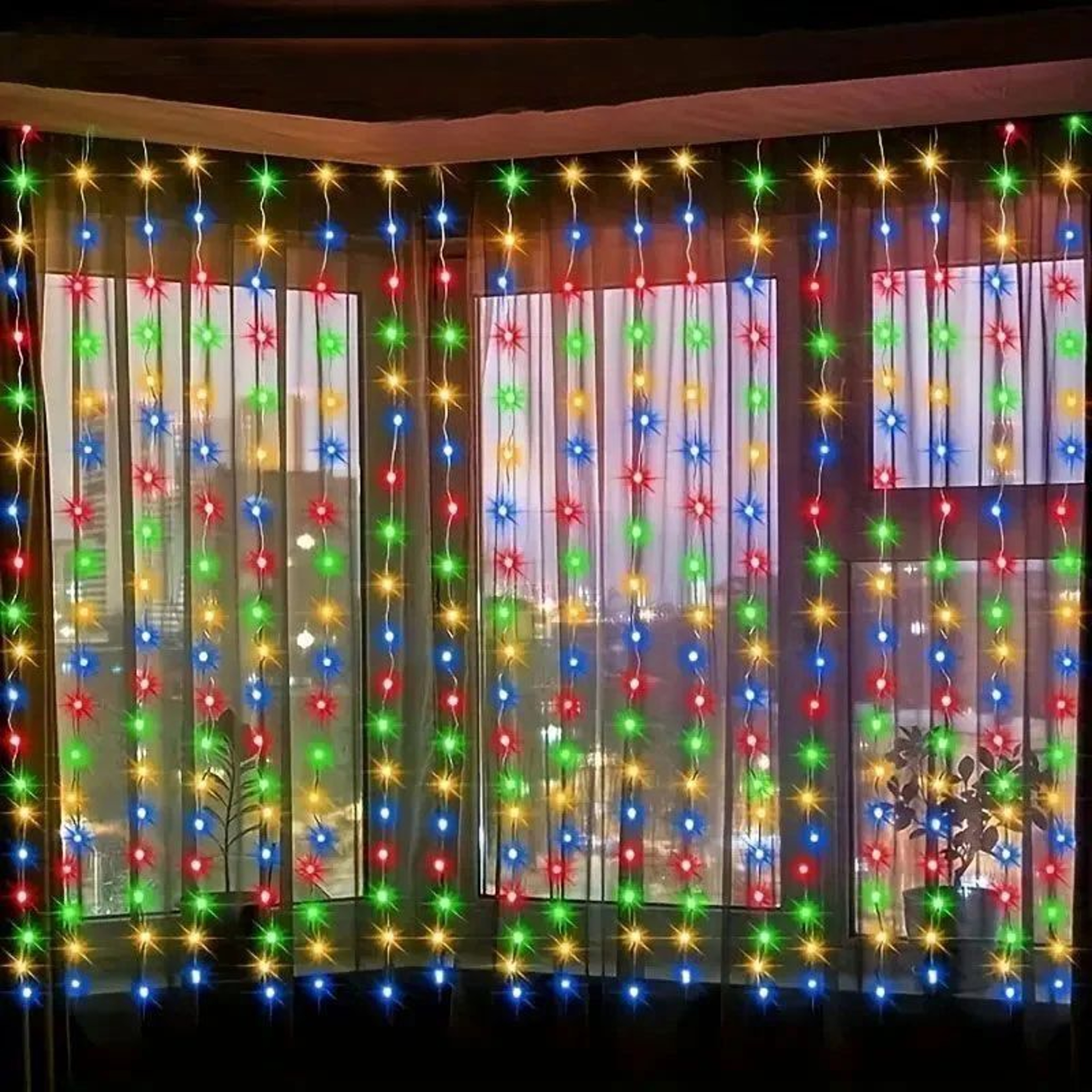 Home DeUSB LED Curtain String Lights  Remote Control Fairy Garland For Bedroom Christmas Wedding Pa 3
