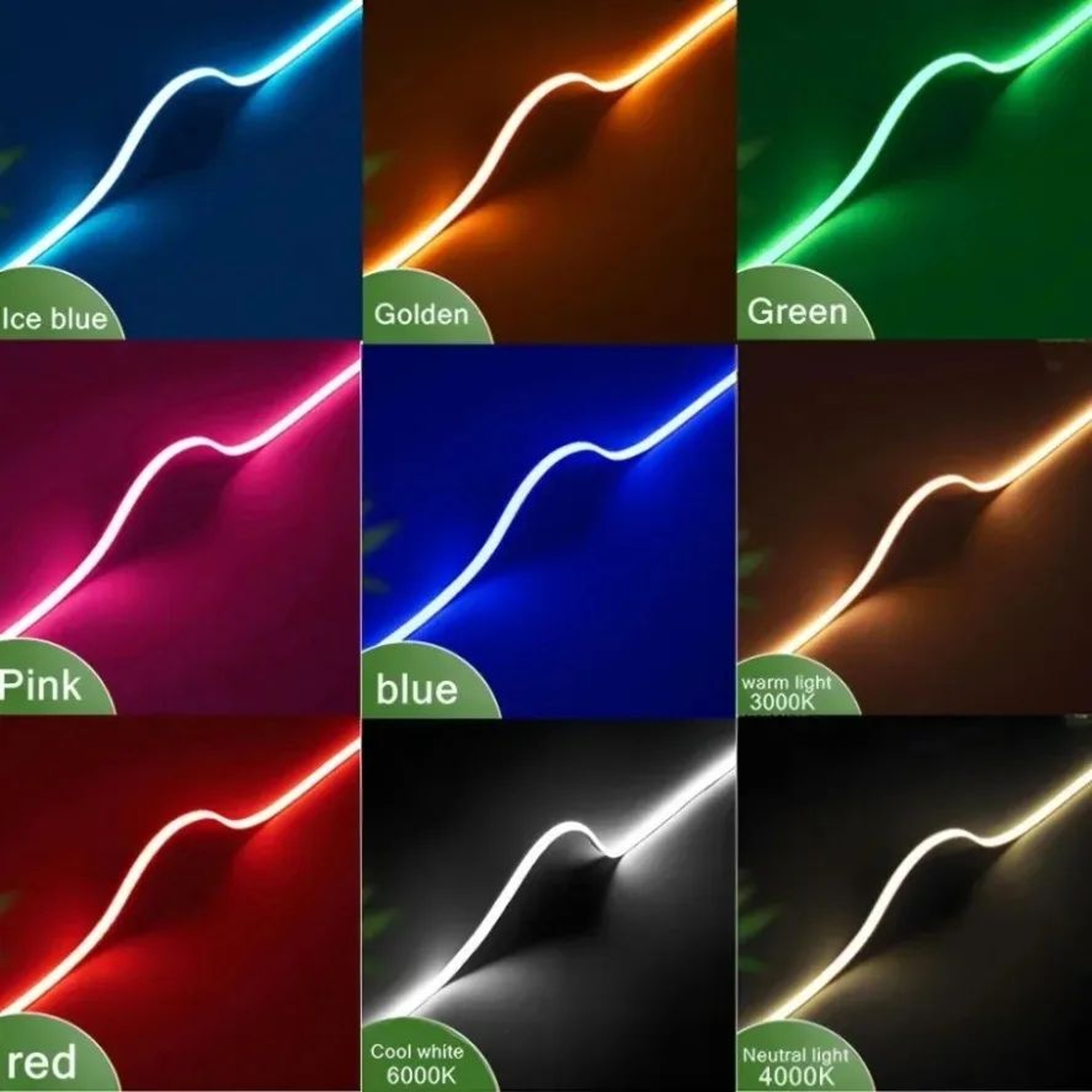 Ultra Thin COB LED Strip Lights  12V 012 In Flexible Dimmable High Density Lighting For DIY Home De 1