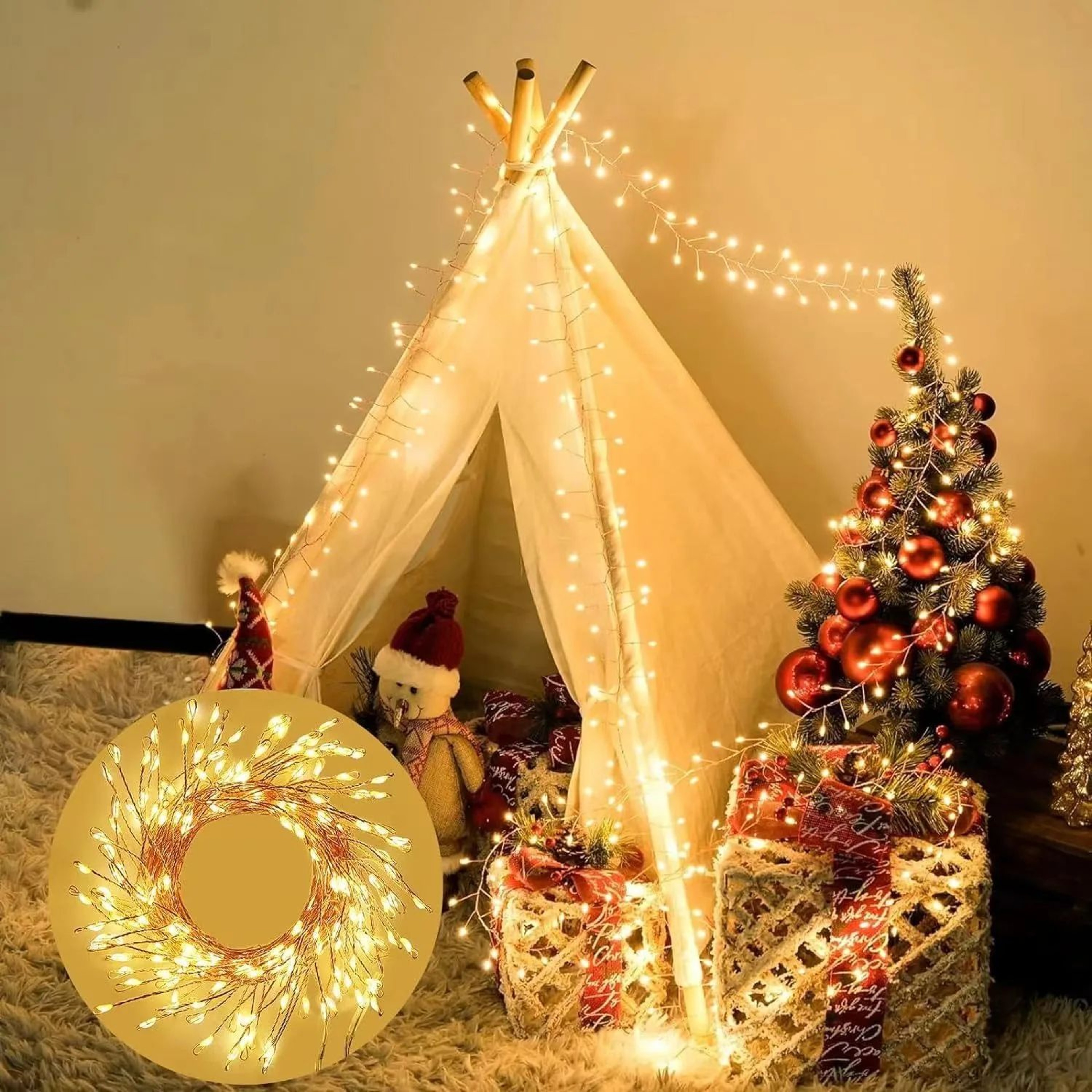 USB LED Firecracker String Lights  98197295 Ft Remote Fairy Garland Lights For Wedding Christmas Ga 4