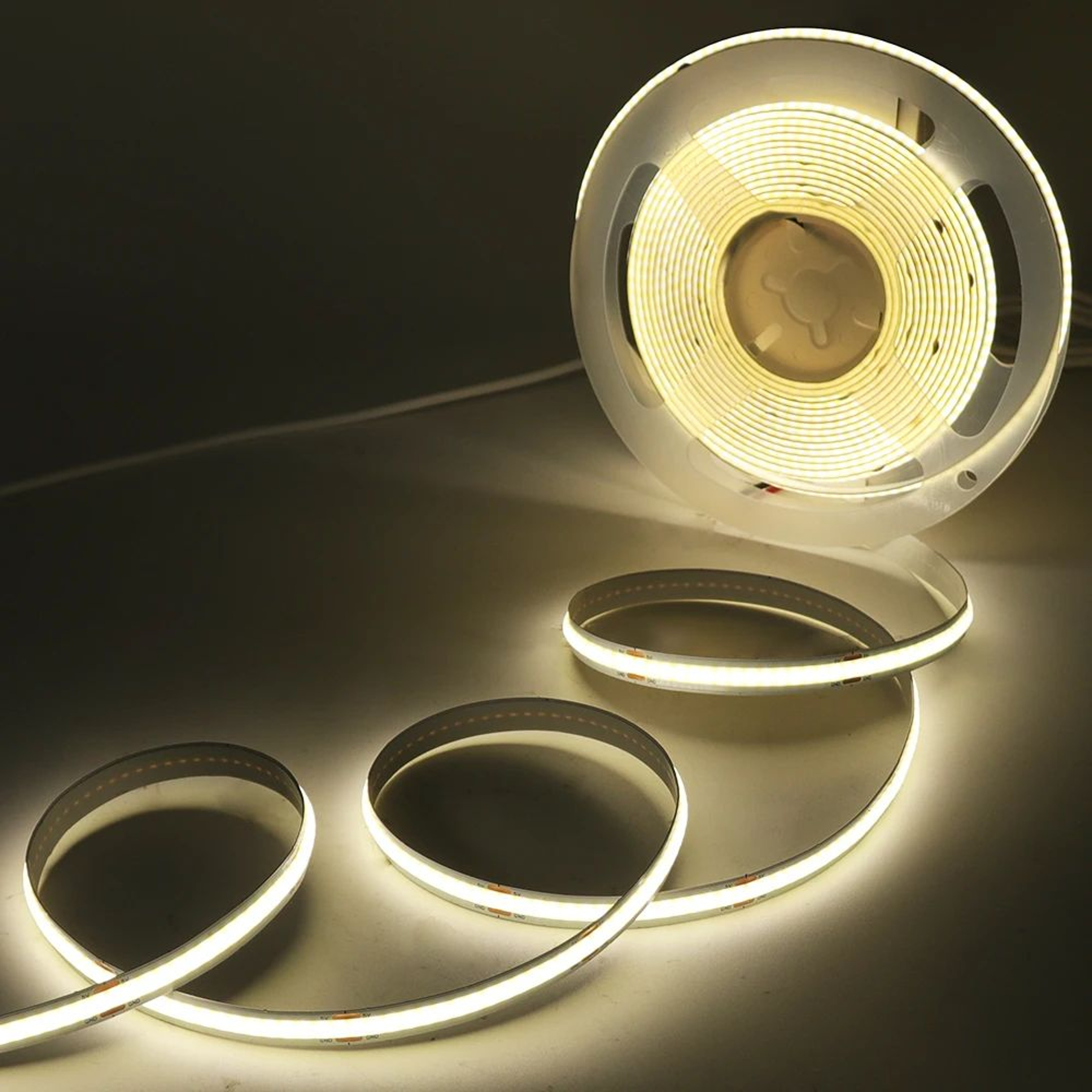 Motion Sensor COB LED Strip Lights  5V Battery Powered 320 LEDsM Adhesive Night Light For Cabinets  10