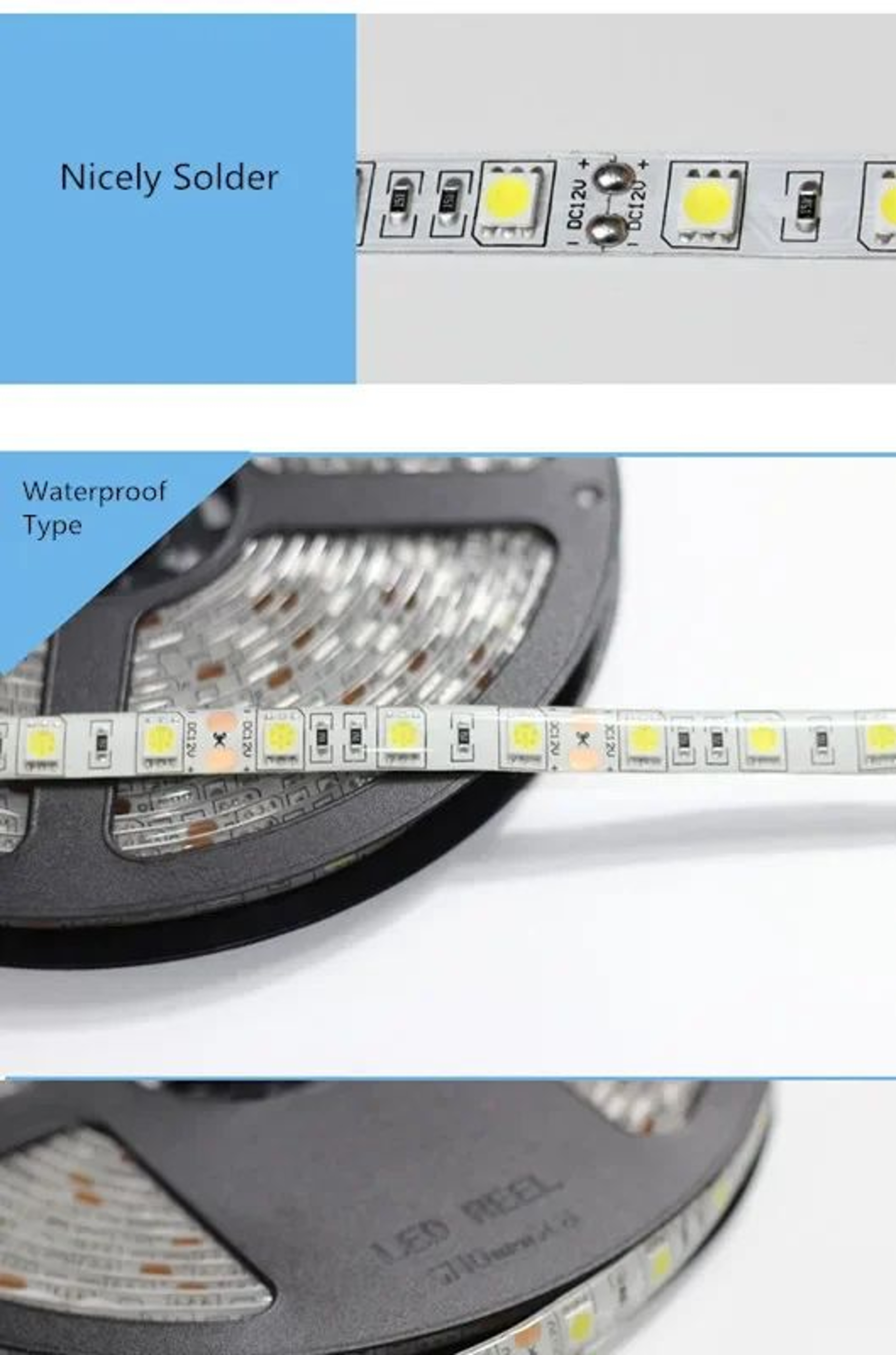 5V USB LED Strip Lights  Flexible Warm White Waterproof Tape For TV Desk Shelf Cabinet  Home Decor  4