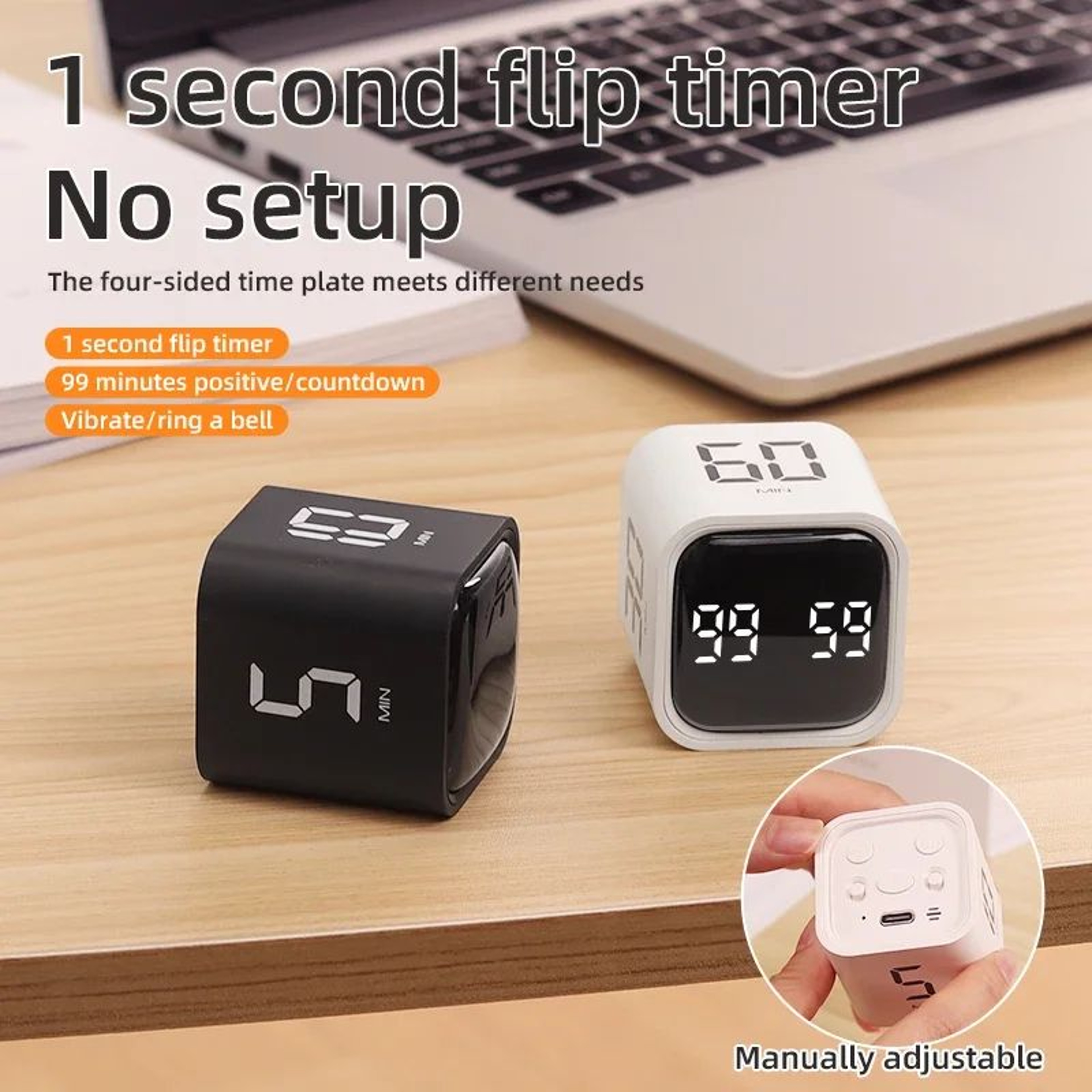 Digital Kitchen Countdown Timer  Smart Learning Alarm Clock For Cooking Study Workouts  Time Manage 3