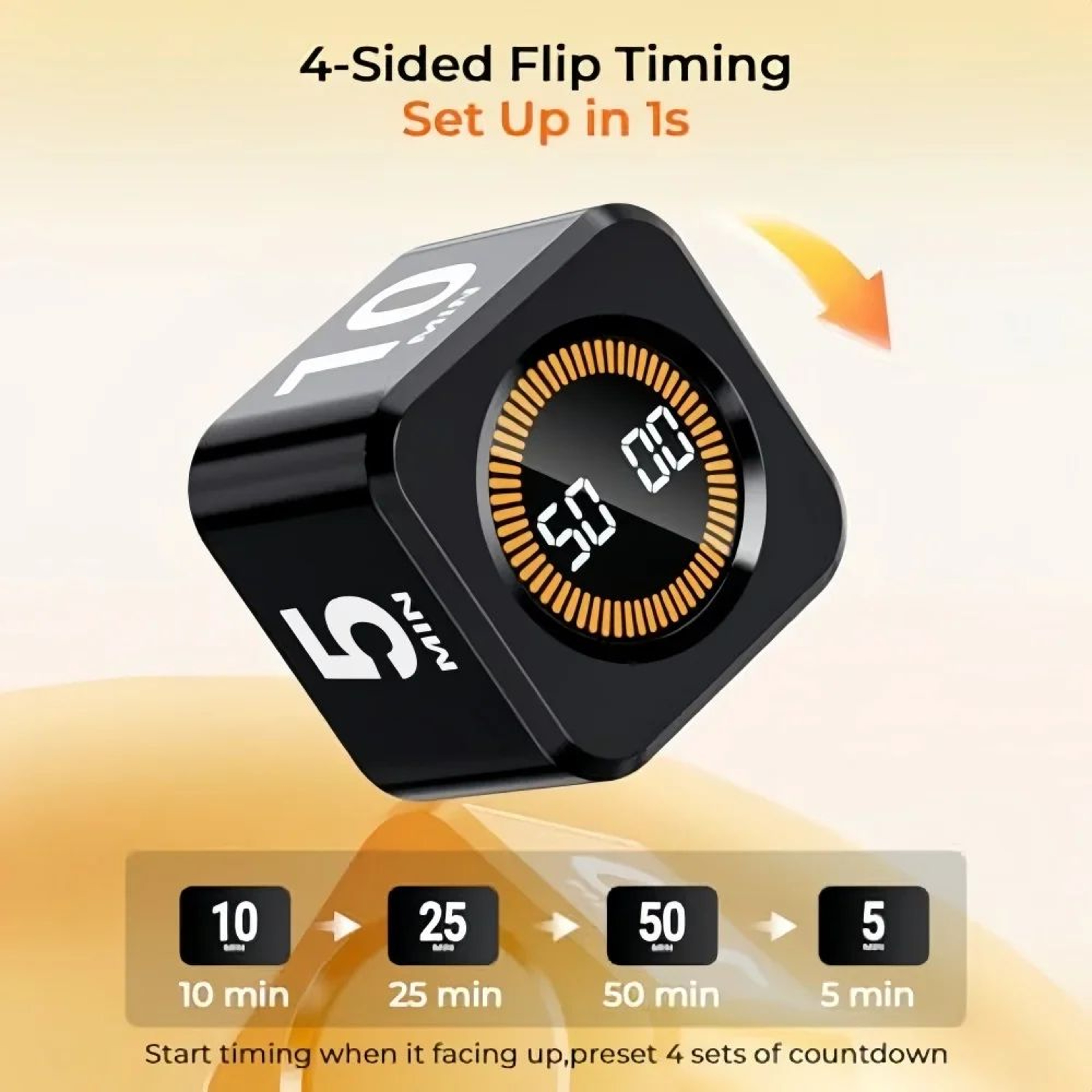 Pomodoro Visual Timer  Silent Flip Digital Countdown Timer For Study Kitchen Shower Cooking  Produc