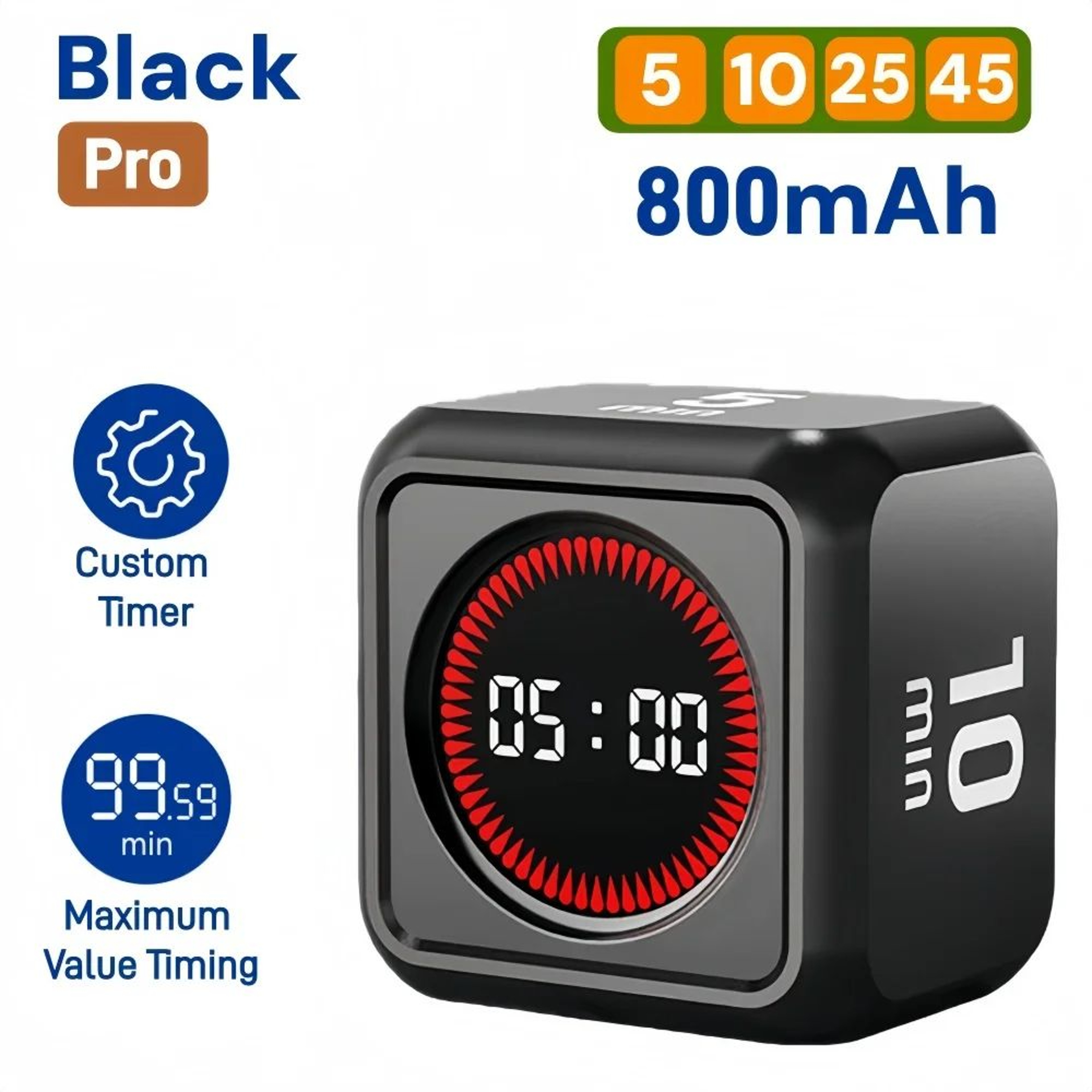 Pomodoro Visual Timer  Silent Flip Digital Countdown Timer For Study Kitchen Shower Cooking  Produc 6