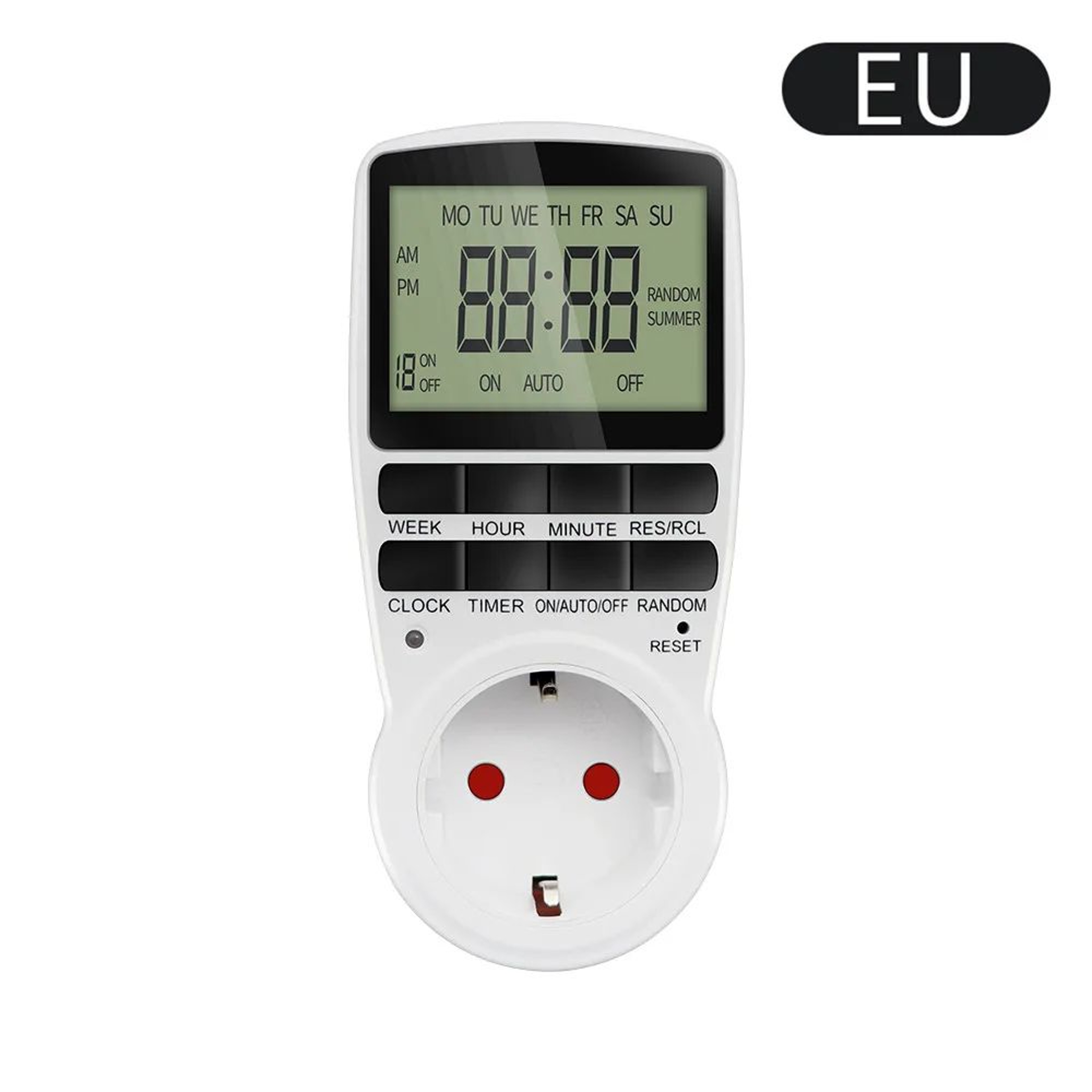 Programmable Digital Timer Outlet  10Program Electronic Socket Timer Switch For Home Appliances EU  6