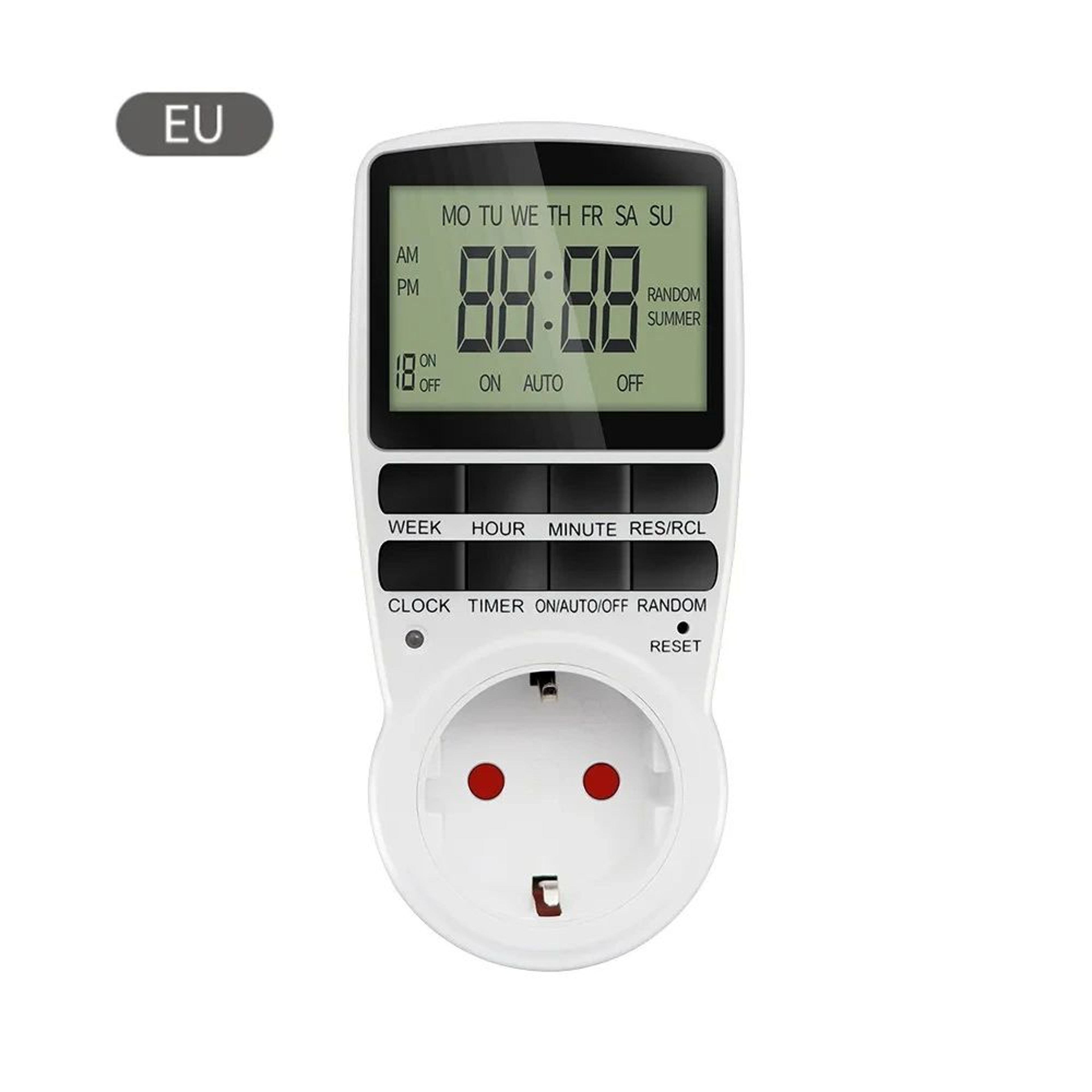 Programmable Digital Timer Outlet  Electronic Socket Switch With 10 Programs For Home Appliances EU 6