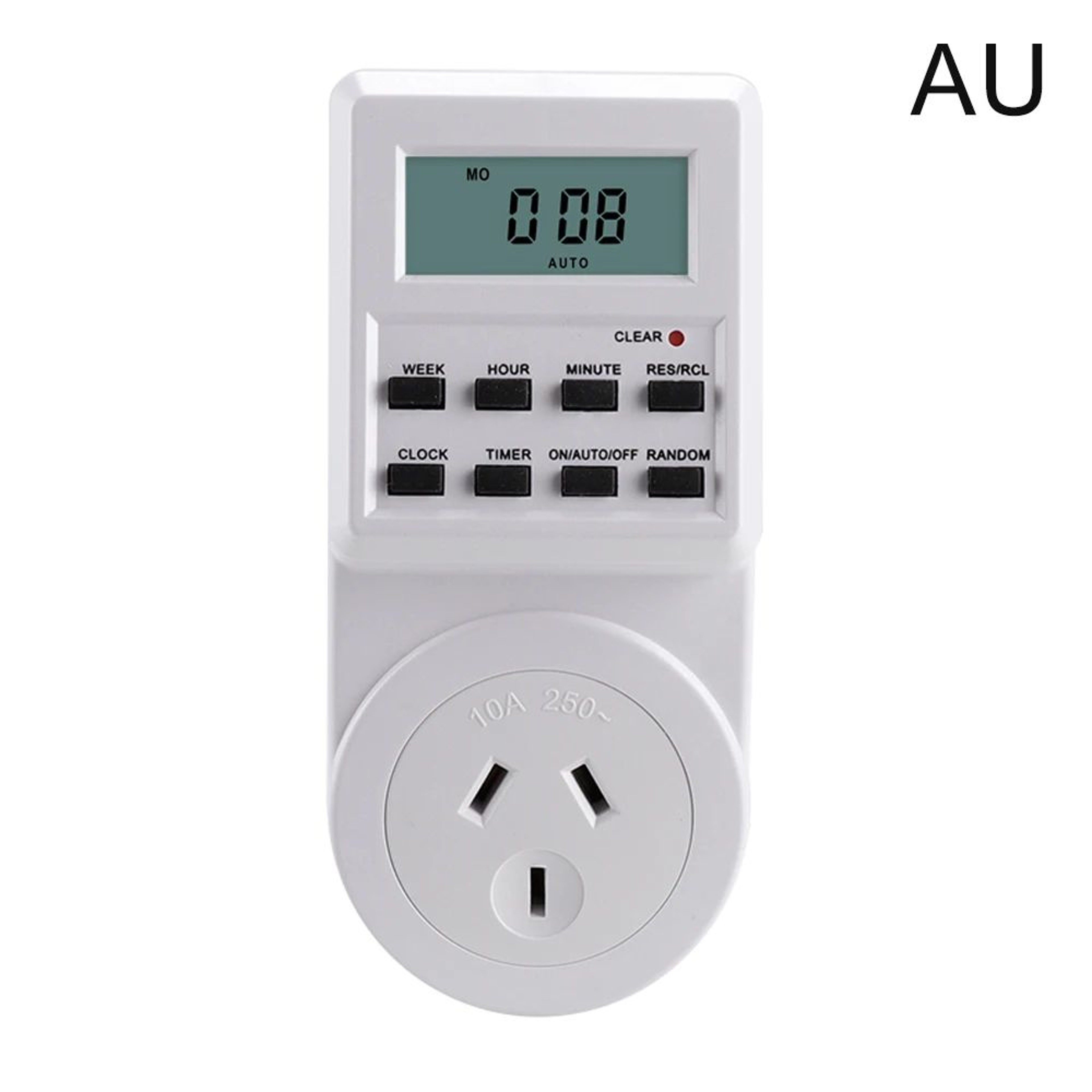 Programmable Digital Timer Outlet  Electronic Plug In Timer Switch With 1224 Hour Cycle  6 Day Sett 6