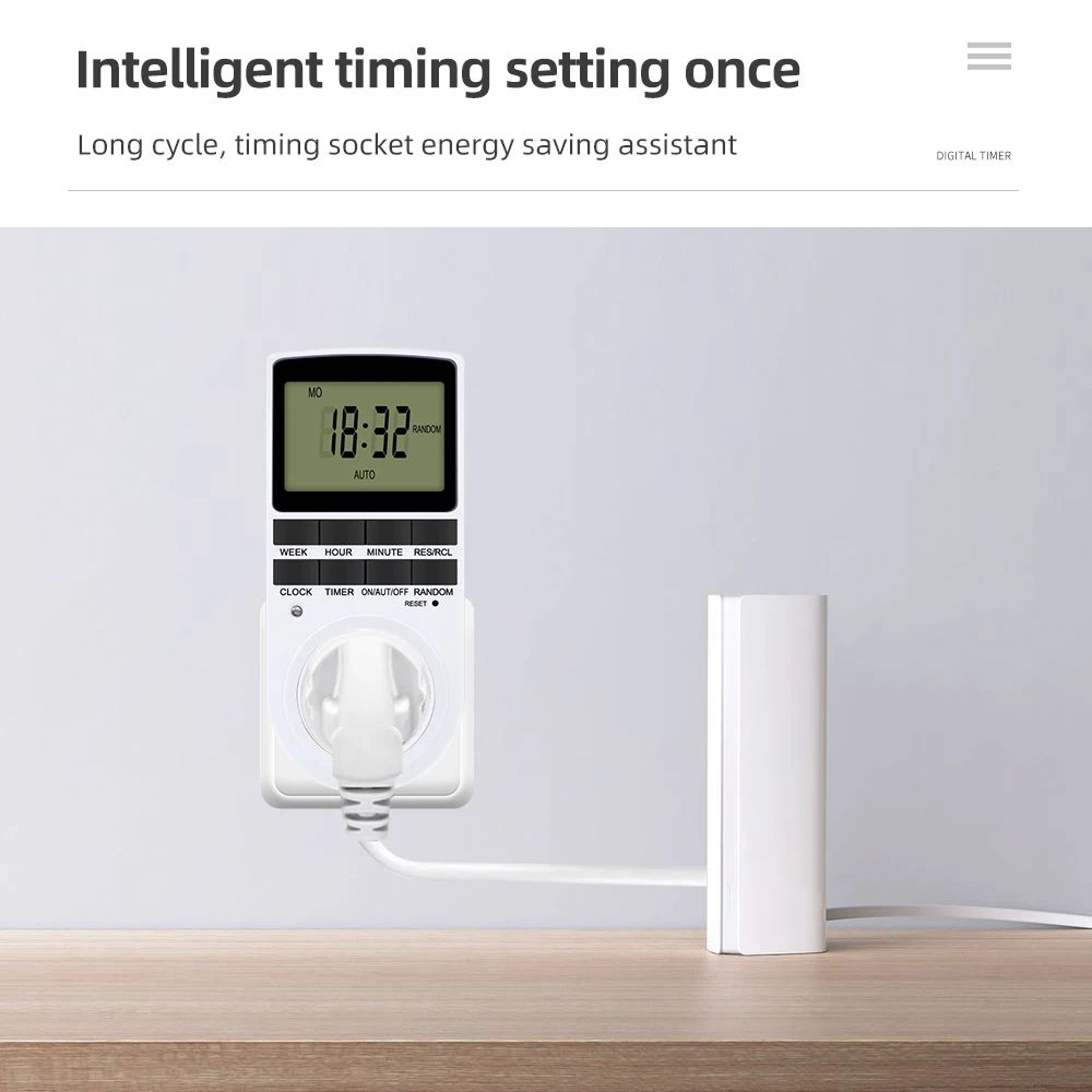 24 Hour Programmable Digital Timer Switch  10 Program Automatic Plug In Outlet Socket With Weekly S 3